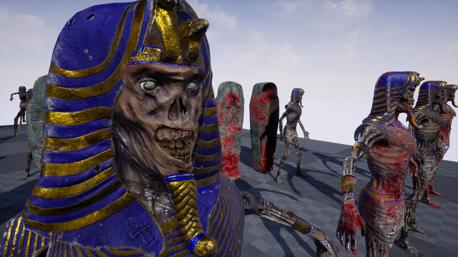 Mummy Tutankhamun Low-poly 3D model_19