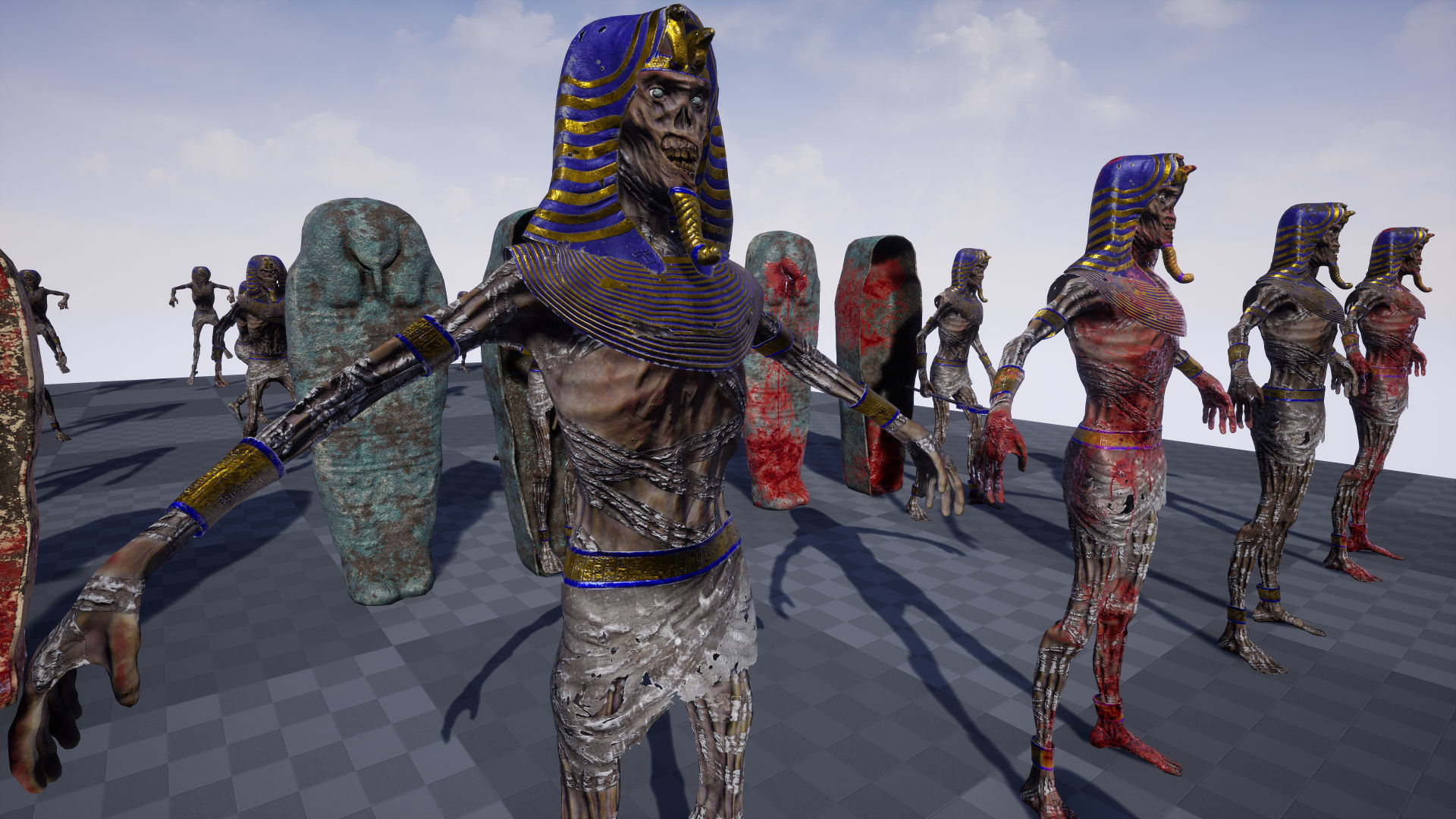 Mummy Tutankhamun Low-poly 3D model_16