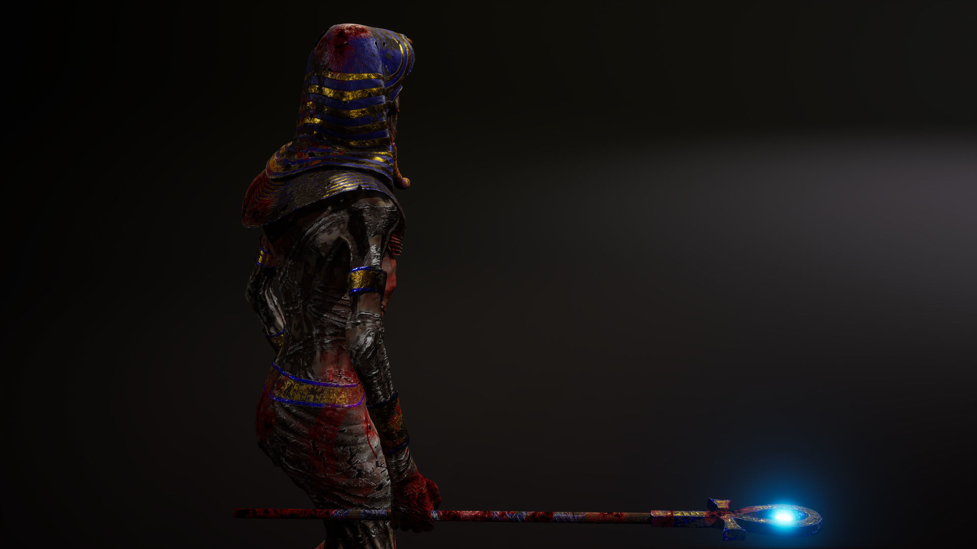 Mummy Tutankhamun Low-poly 3D model_15