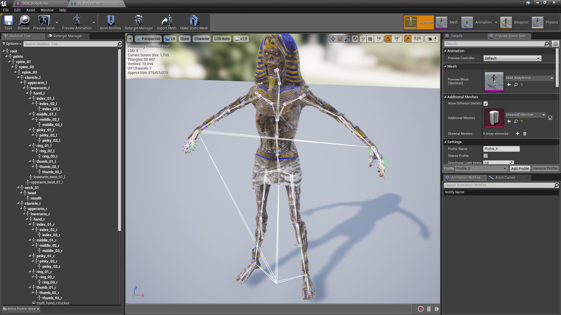 Mummy Tutankhamun Low-poly 3D model_24