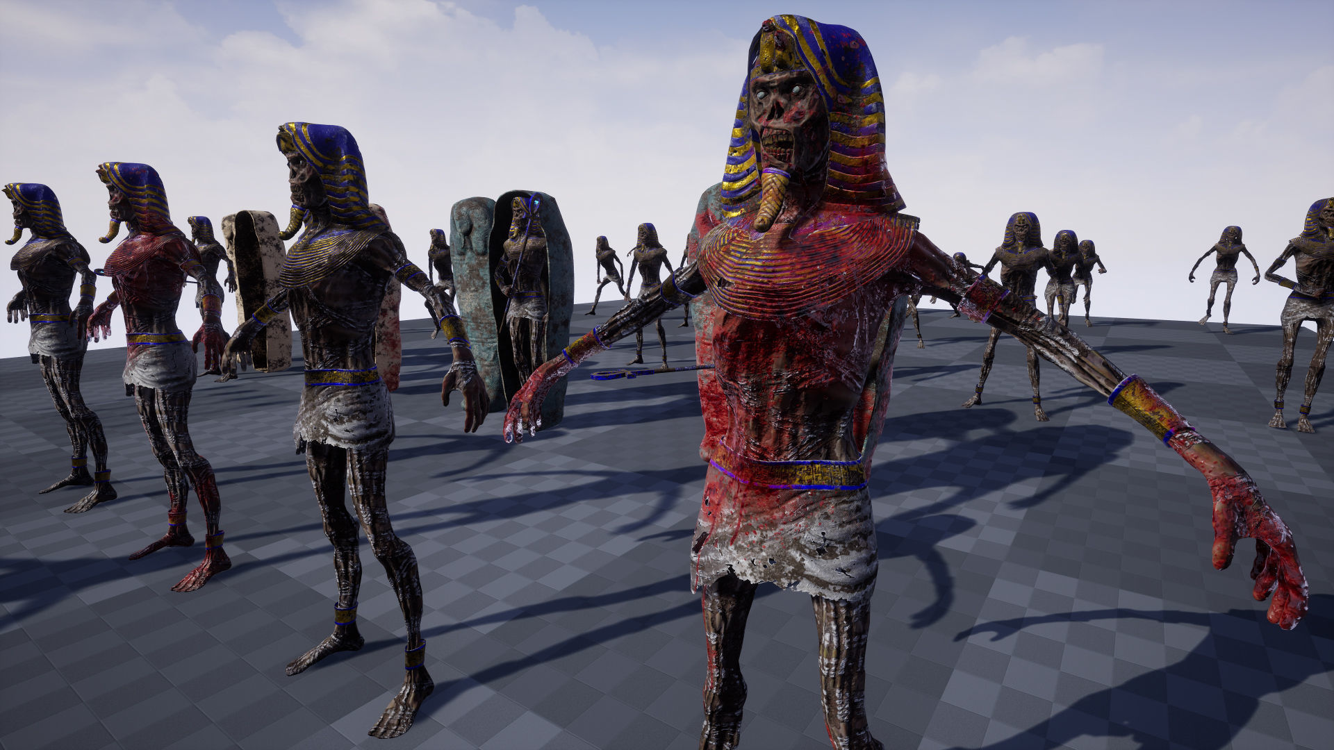 Mummy Tutankhamun Low-poly 3D model_17