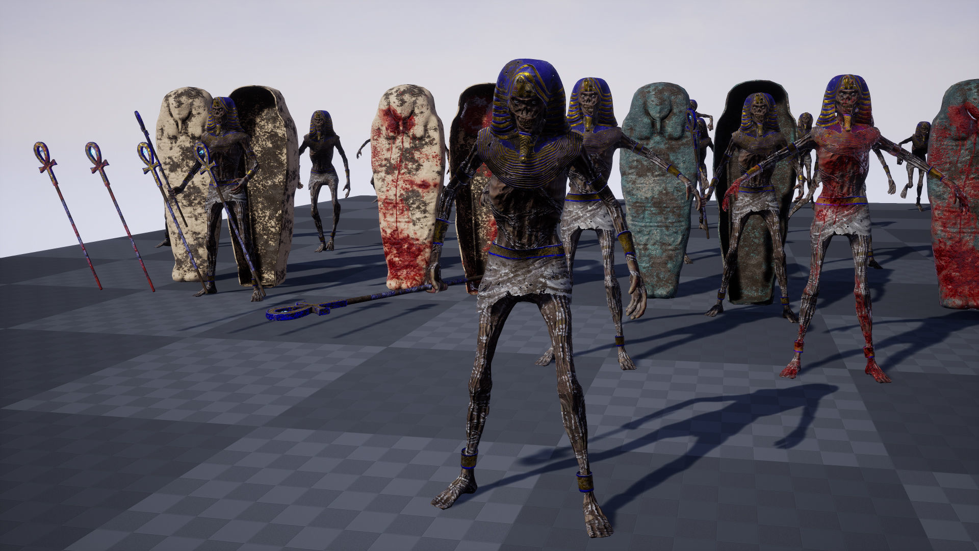 Mummy Tutankhamun Low-poly 3D model_23