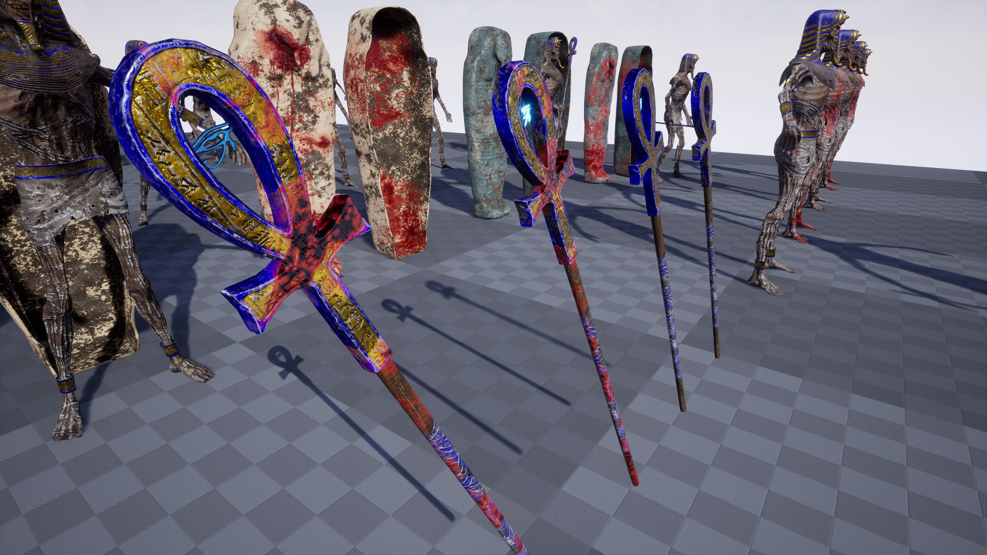 Mummy Tutankhamun Low-poly 3D model_21