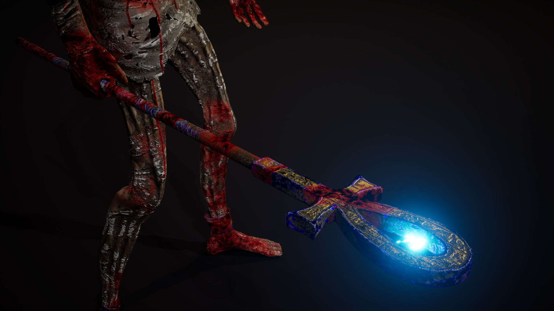 Mummy Tutankhamun Low-poly 3D model_8