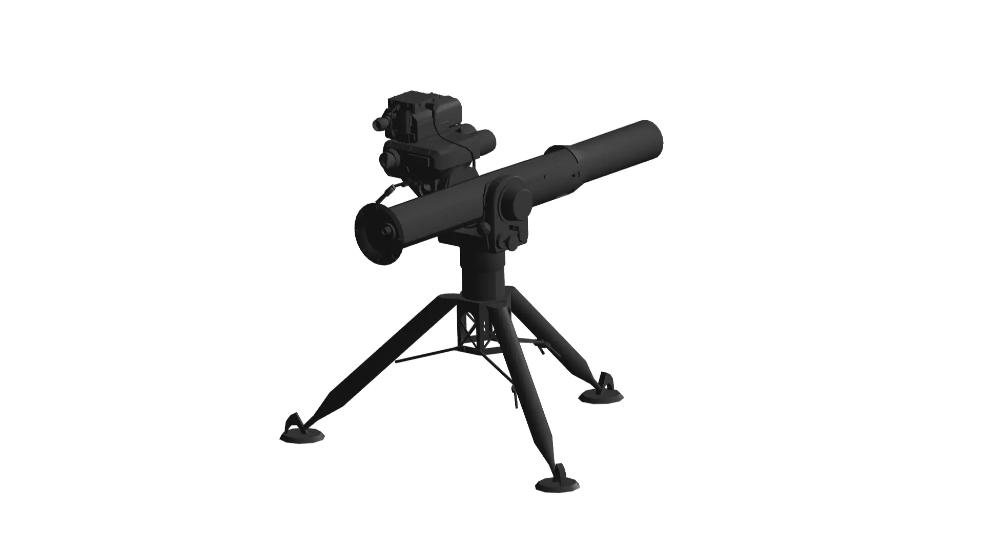 portable missile launcher 3D model_0