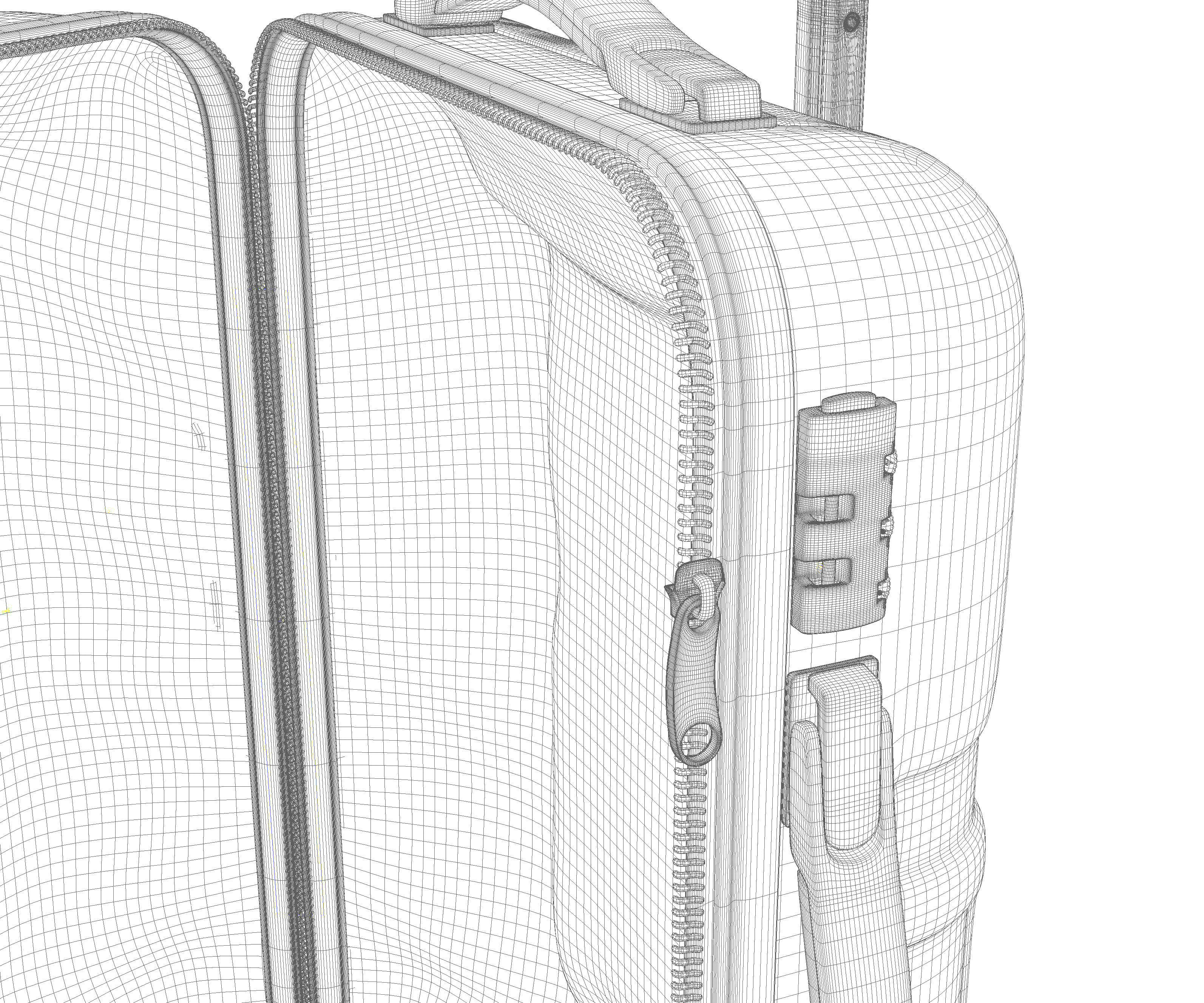 Plastic Luggage Suitcase 3D Travel Model 3D model_16