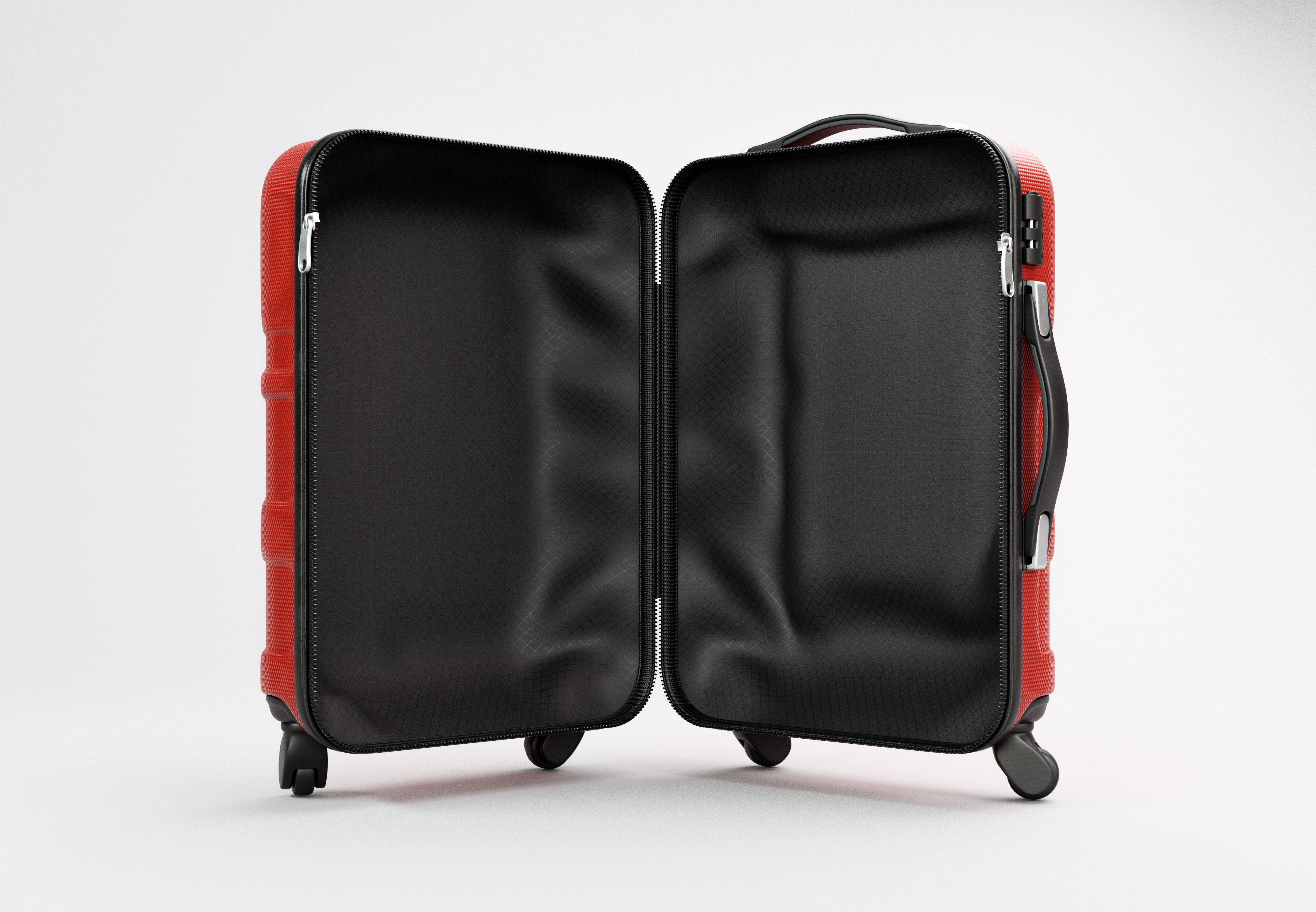 Plastic Luggage Suitcase 3D Travel Model 3D model_8