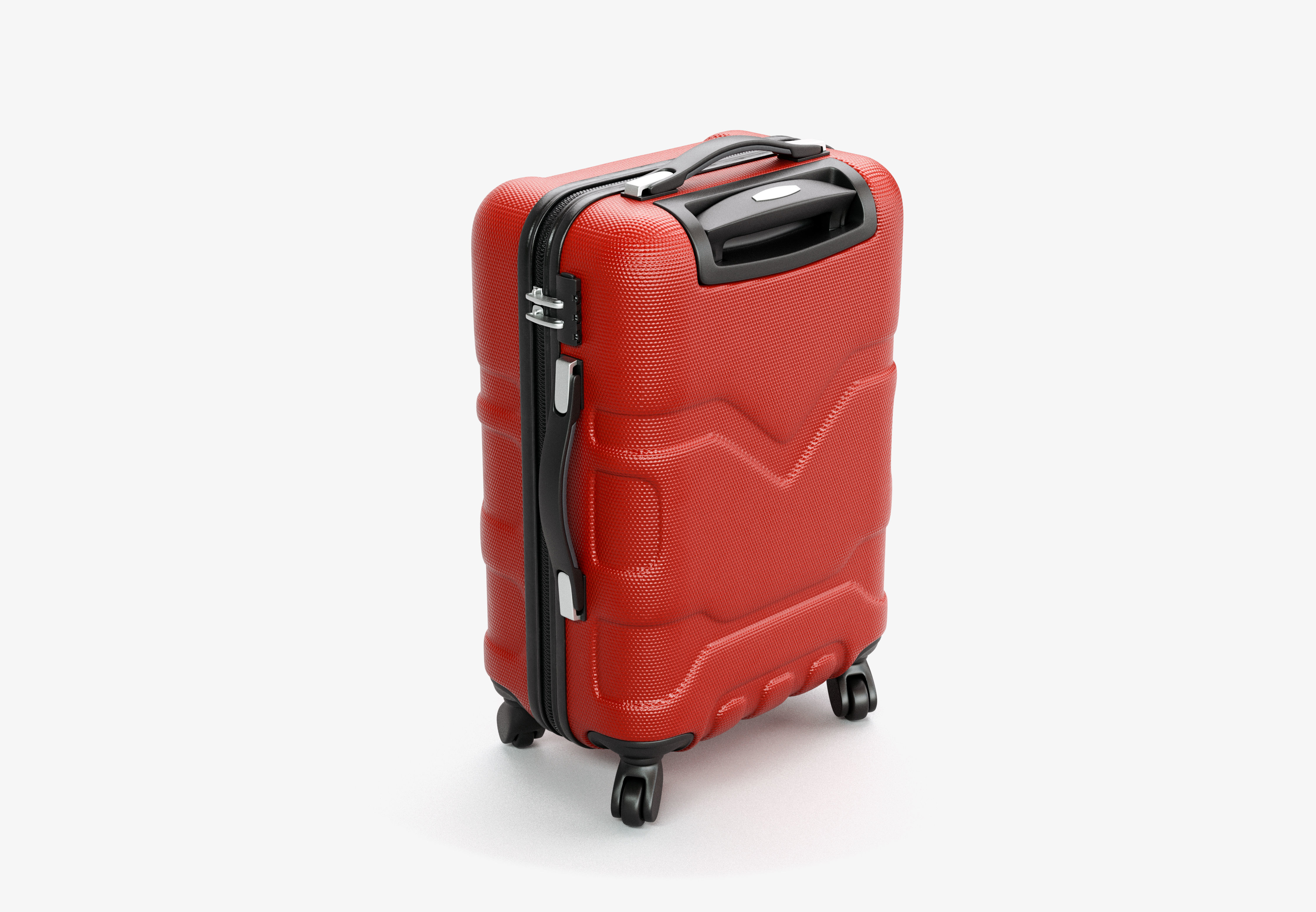 Plastic Luggage Suitcase 3D Travel Model 3D model_11
