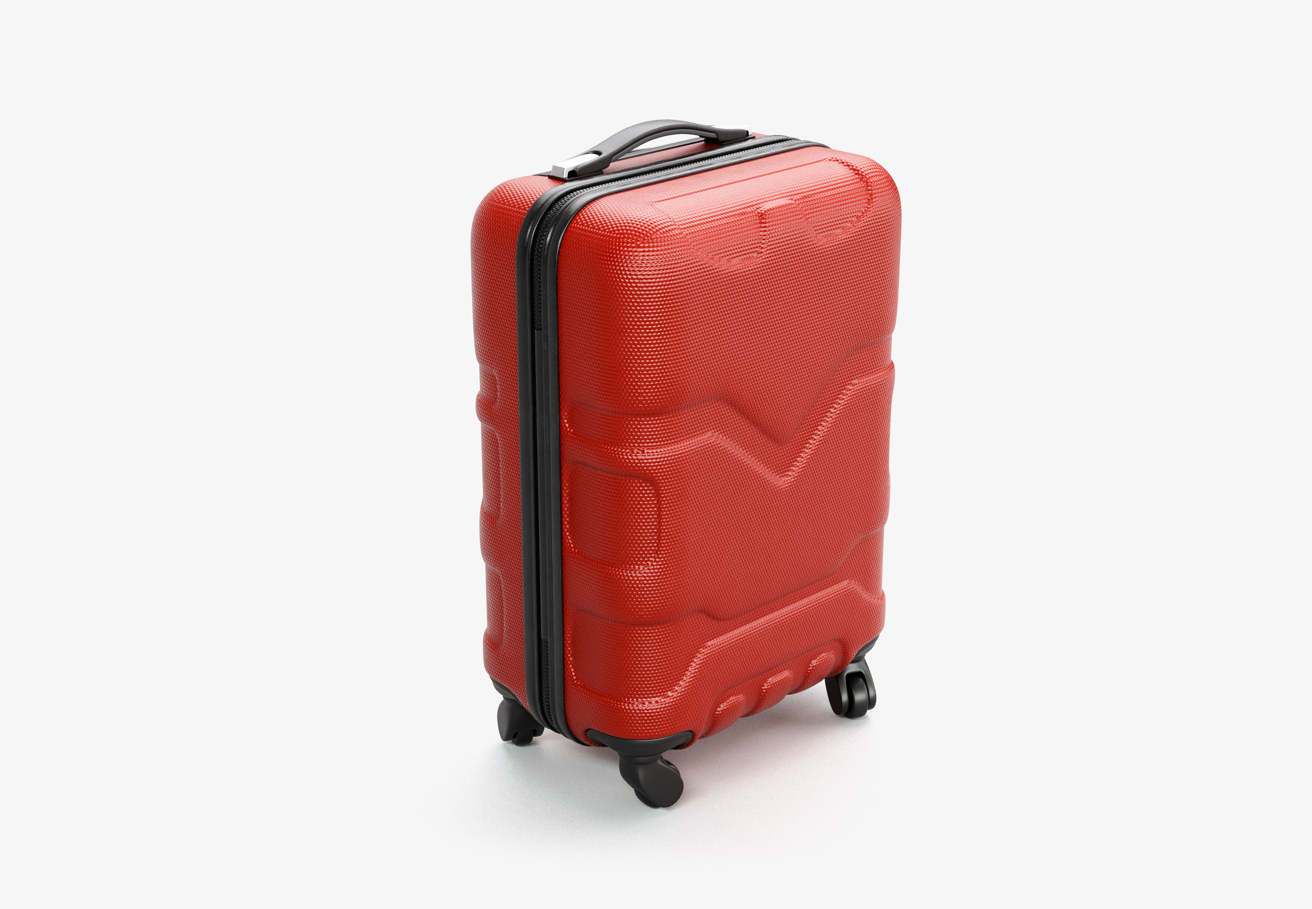 Plastic Luggage Suitcase 3D Travel Model 3D model_12