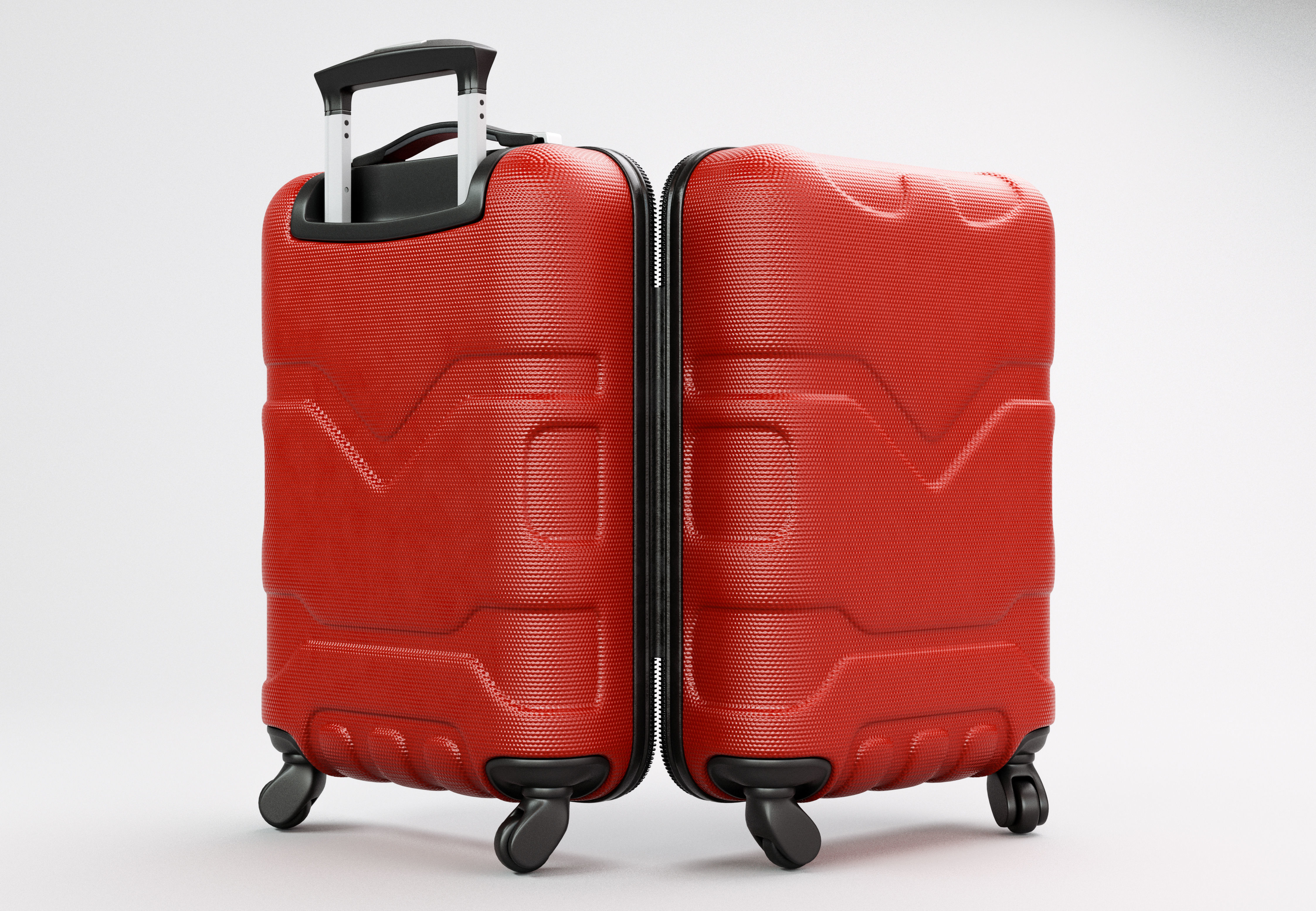 Plastic Luggage Suitcase 3D Travel Model 3D model_7