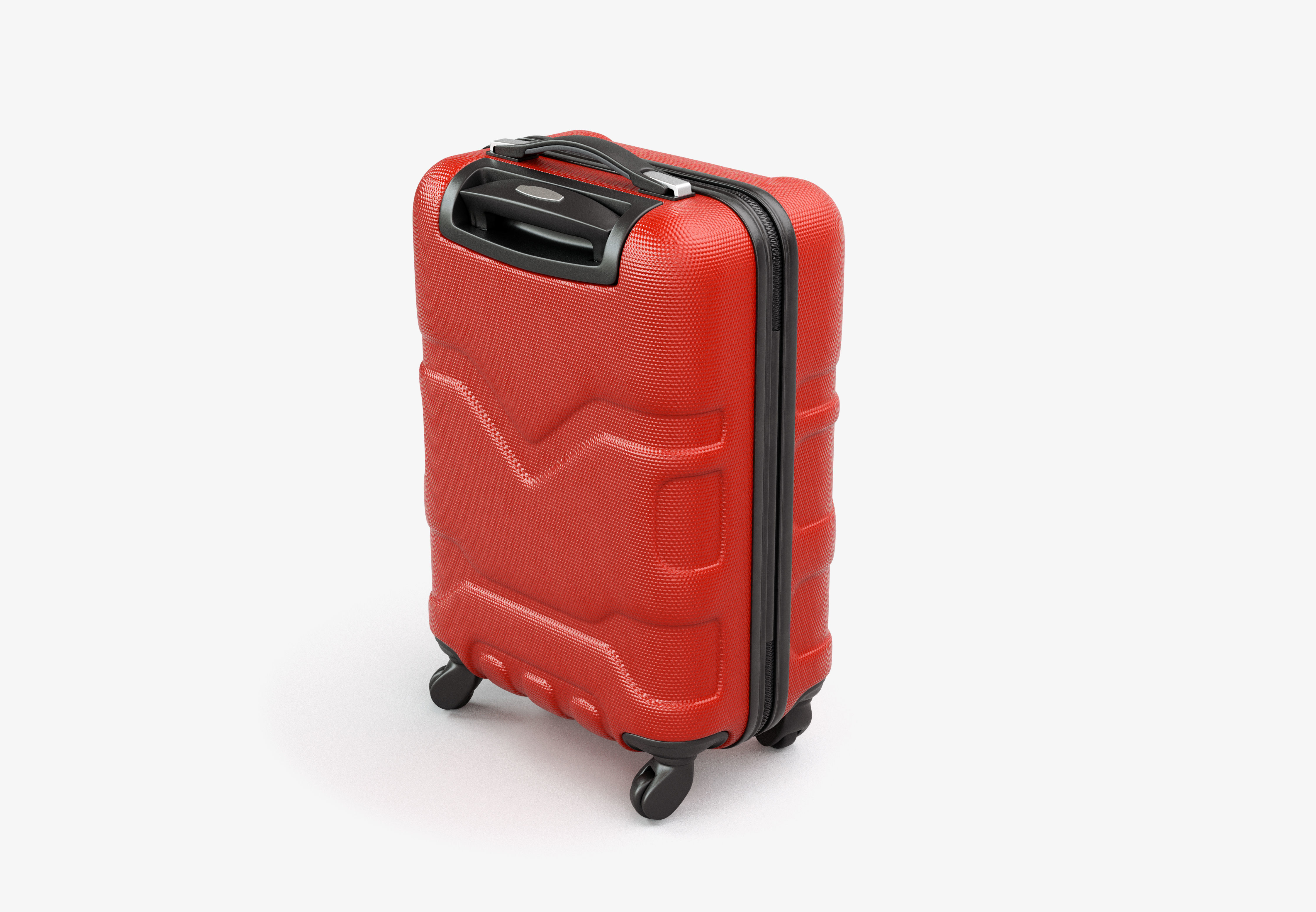 Plastic Luggage Suitcase 3D Travel Model 3D model_9