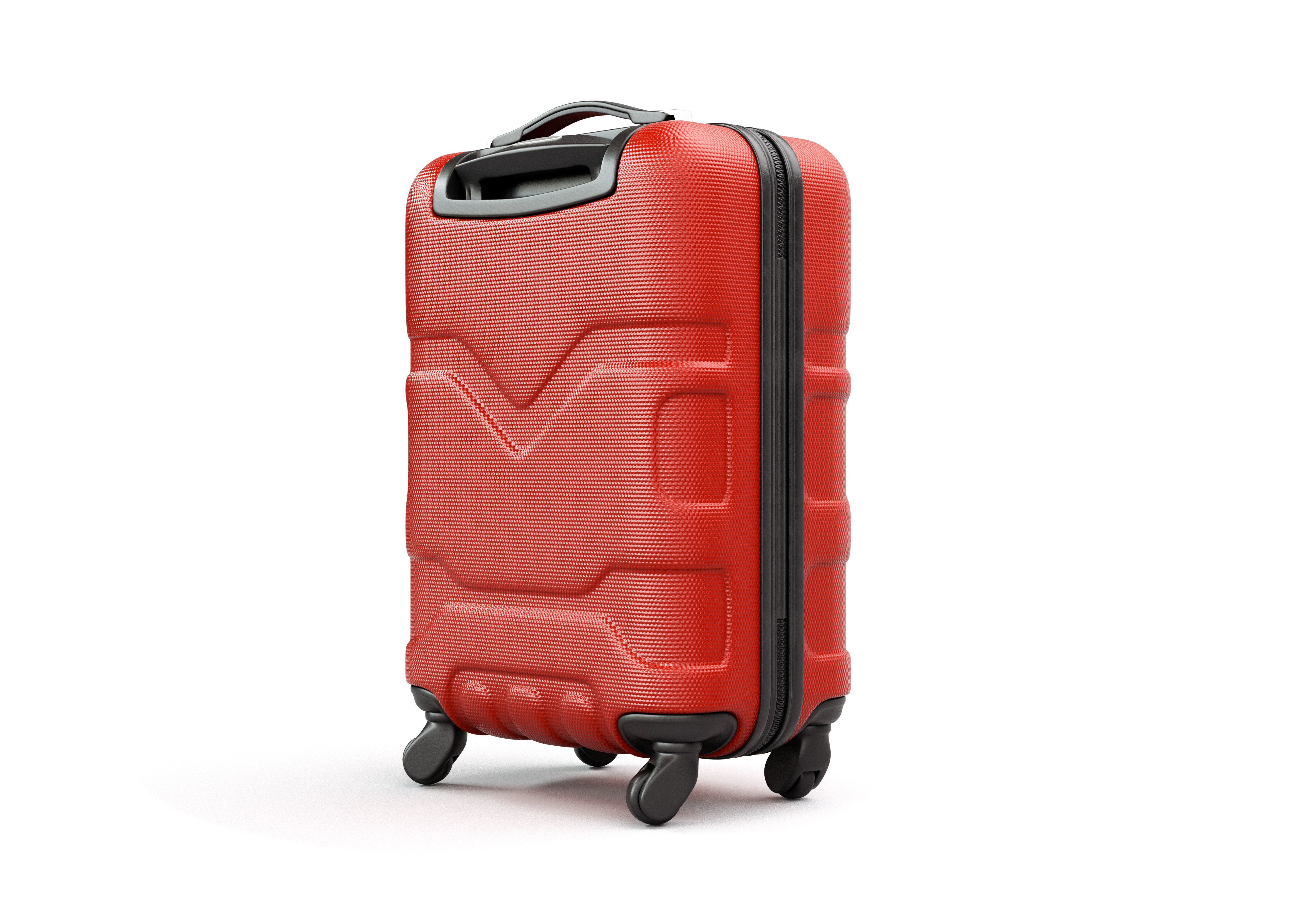 Plastic Luggage Suitcase 3D Travel Model 3D model_1