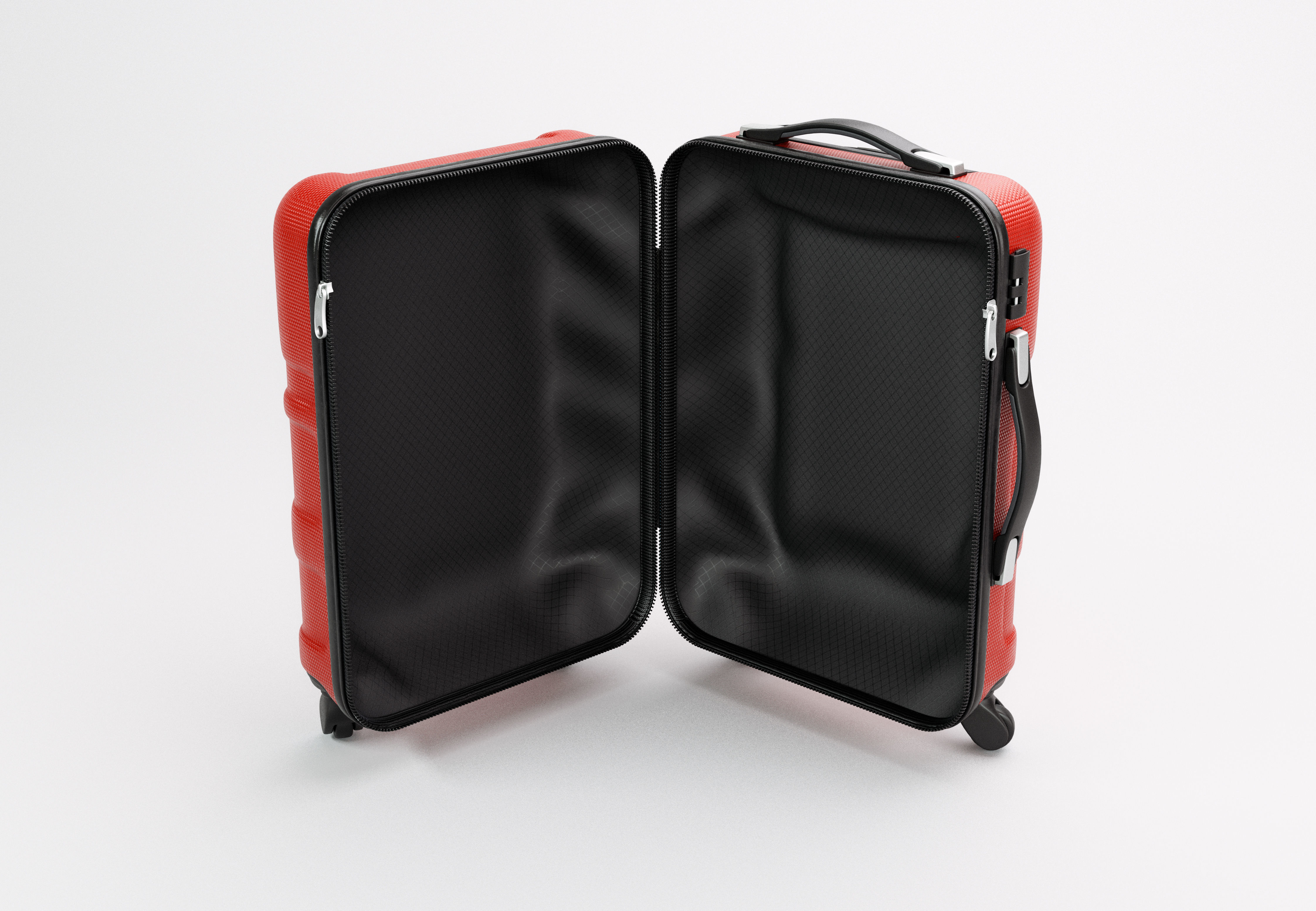 Plastic Luggage Suitcase 3D Travel Model 3D model_3