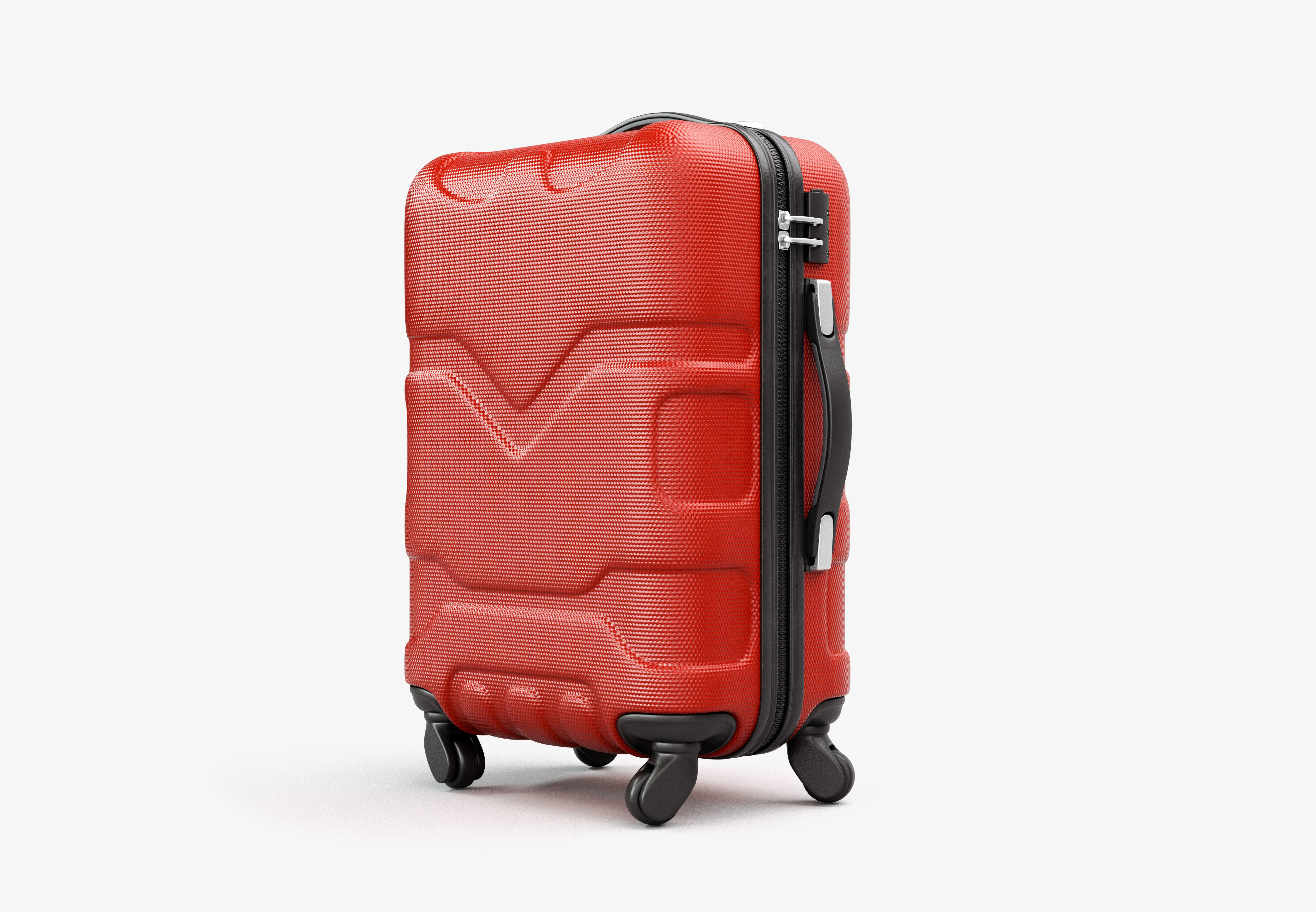 Plastic Luggage Suitcase 3D Travel Model 3D model_5