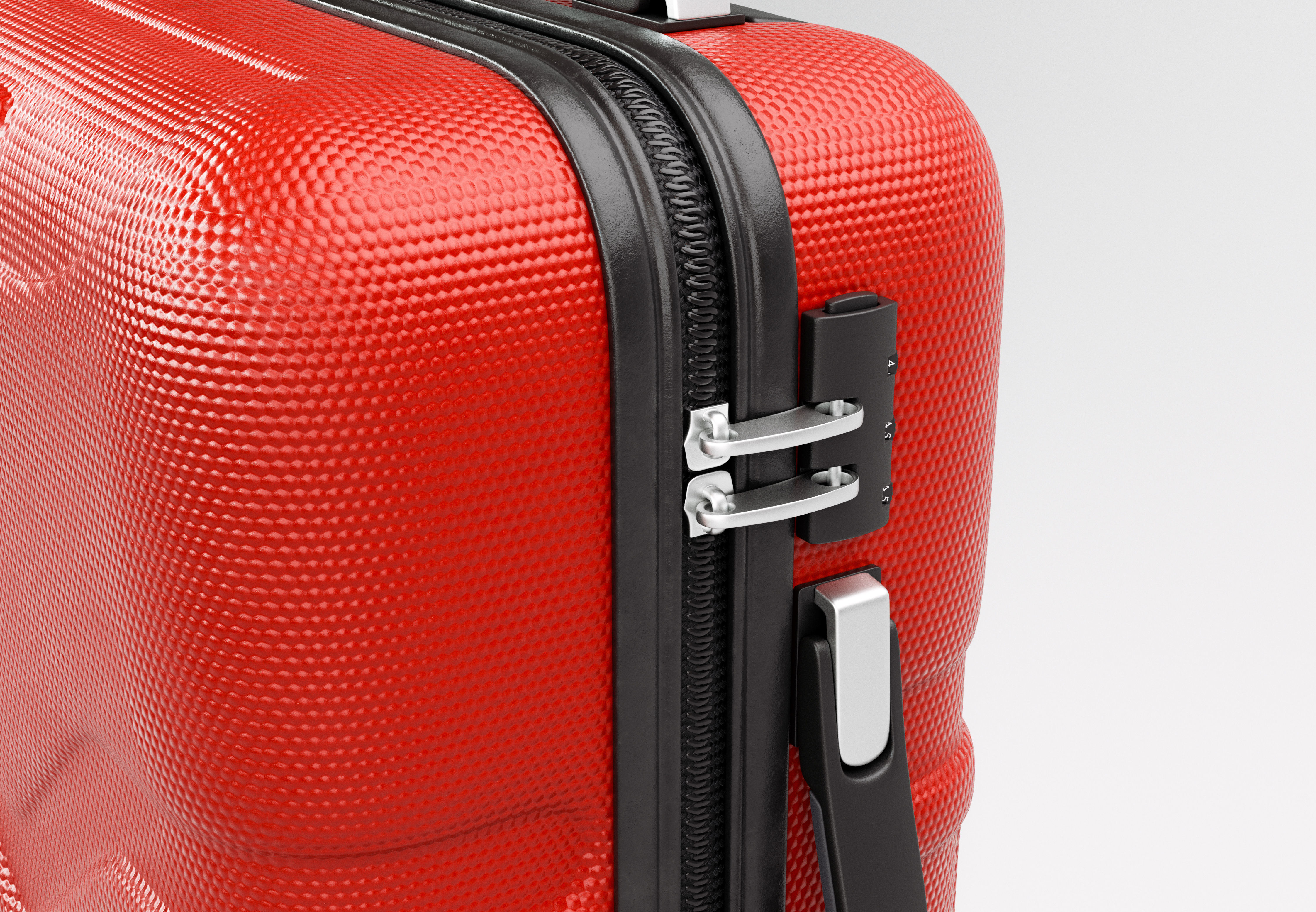 Plastic Luggage Suitcase 3D Travel Model 3D model_4
