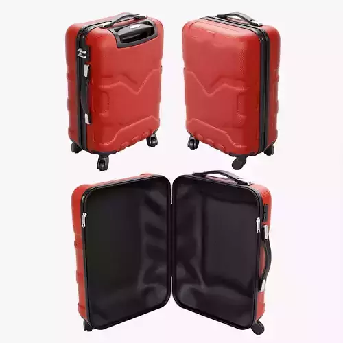 Plastic Luggage Suitcase 3D Travel Model 3D model