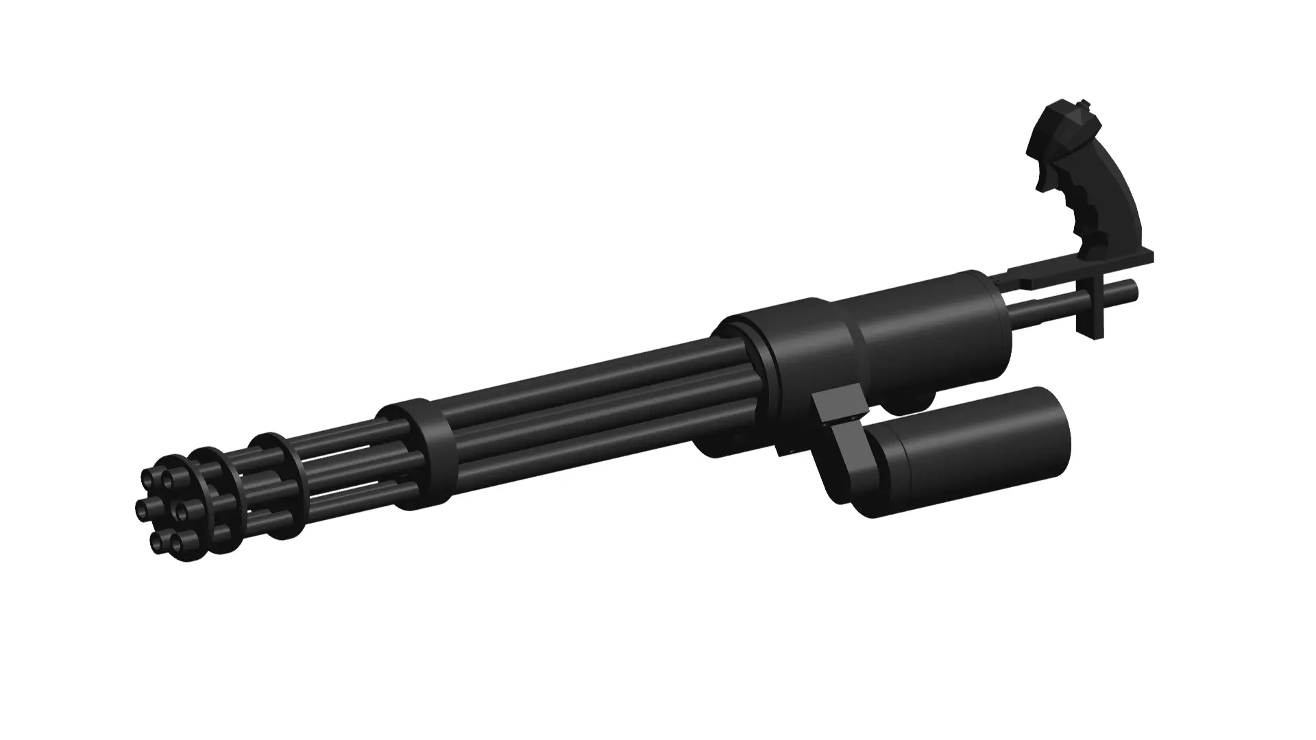 gatling gun 3D model_0