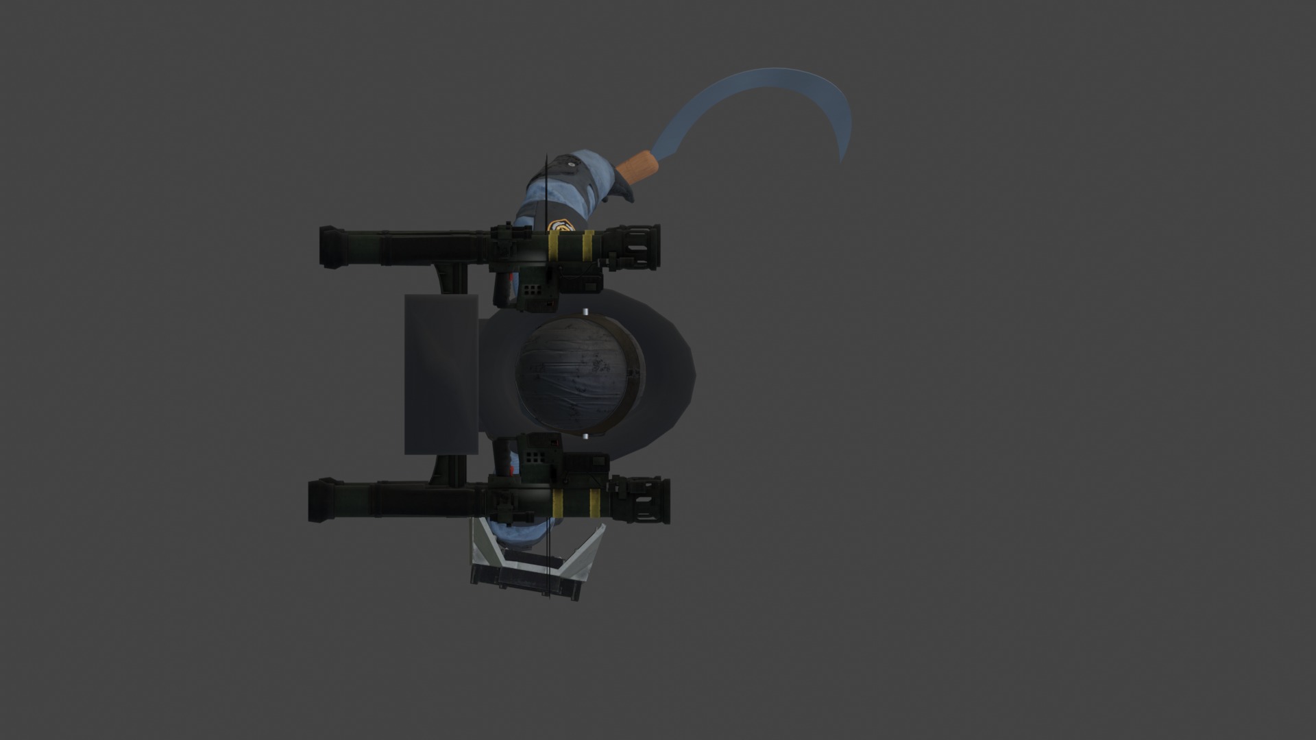 swat mutant police toilet 3D model_4