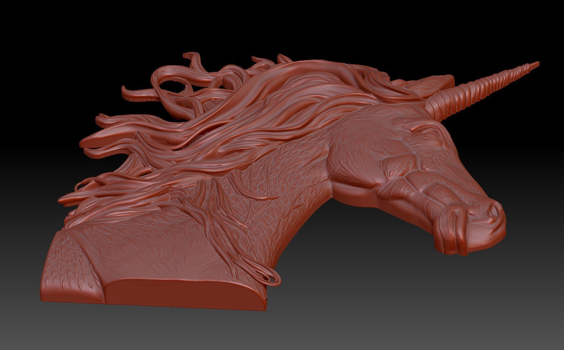 Unicorn 3D print model_3