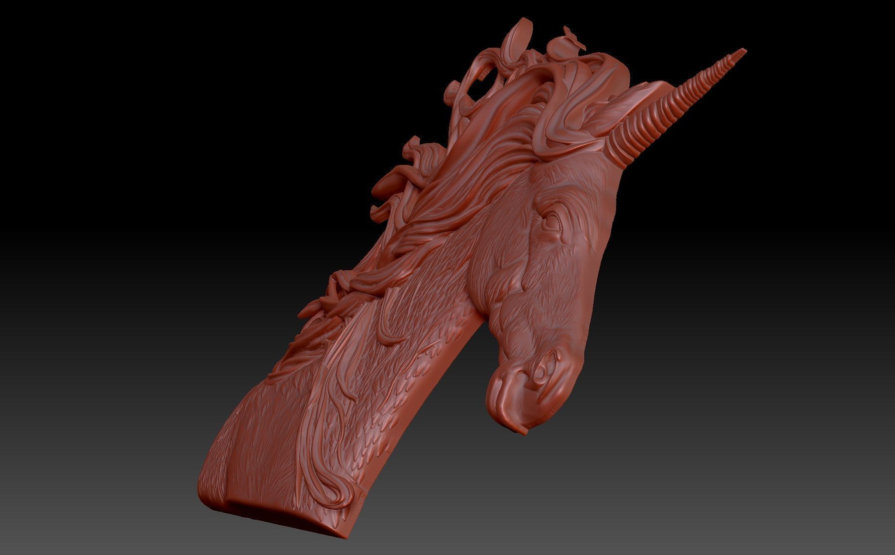 Unicorn 3D print model_4