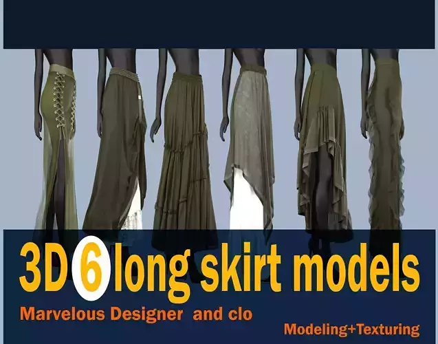 6 long skirt models