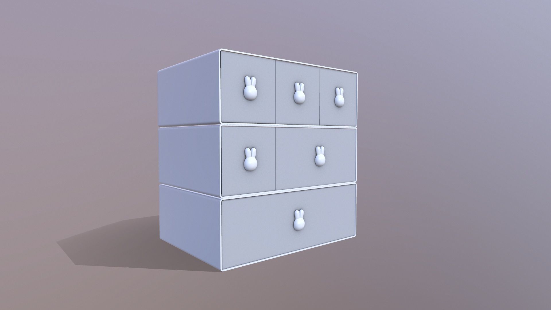 Dresser Drawers 3D model_3