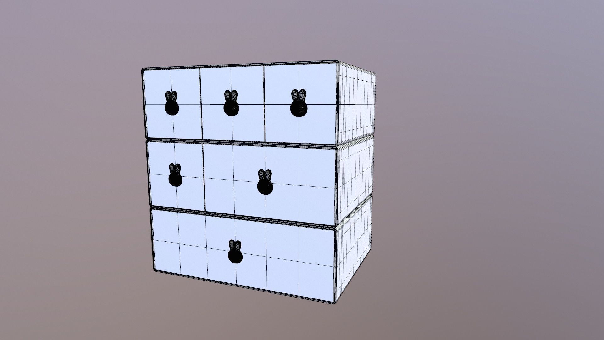 Dresser Drawers 3D model_8