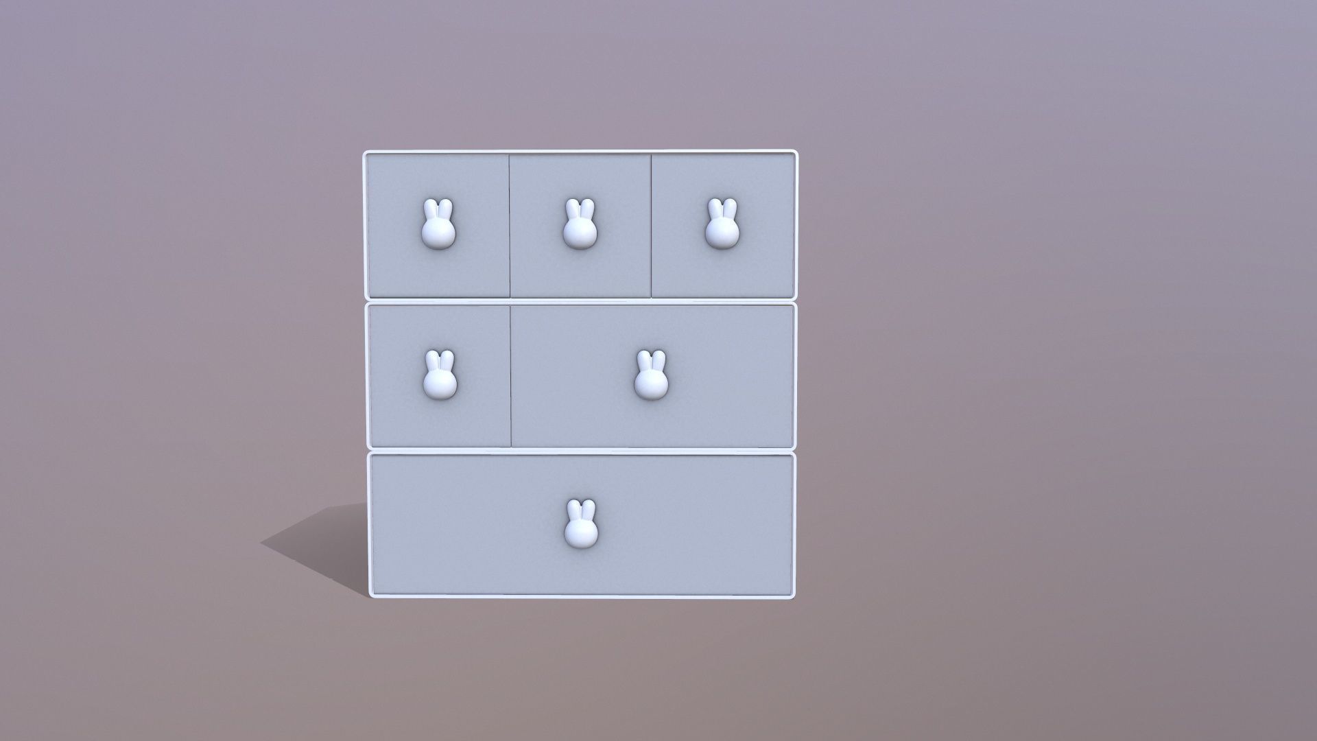 Dresser Drawers 3D model_4