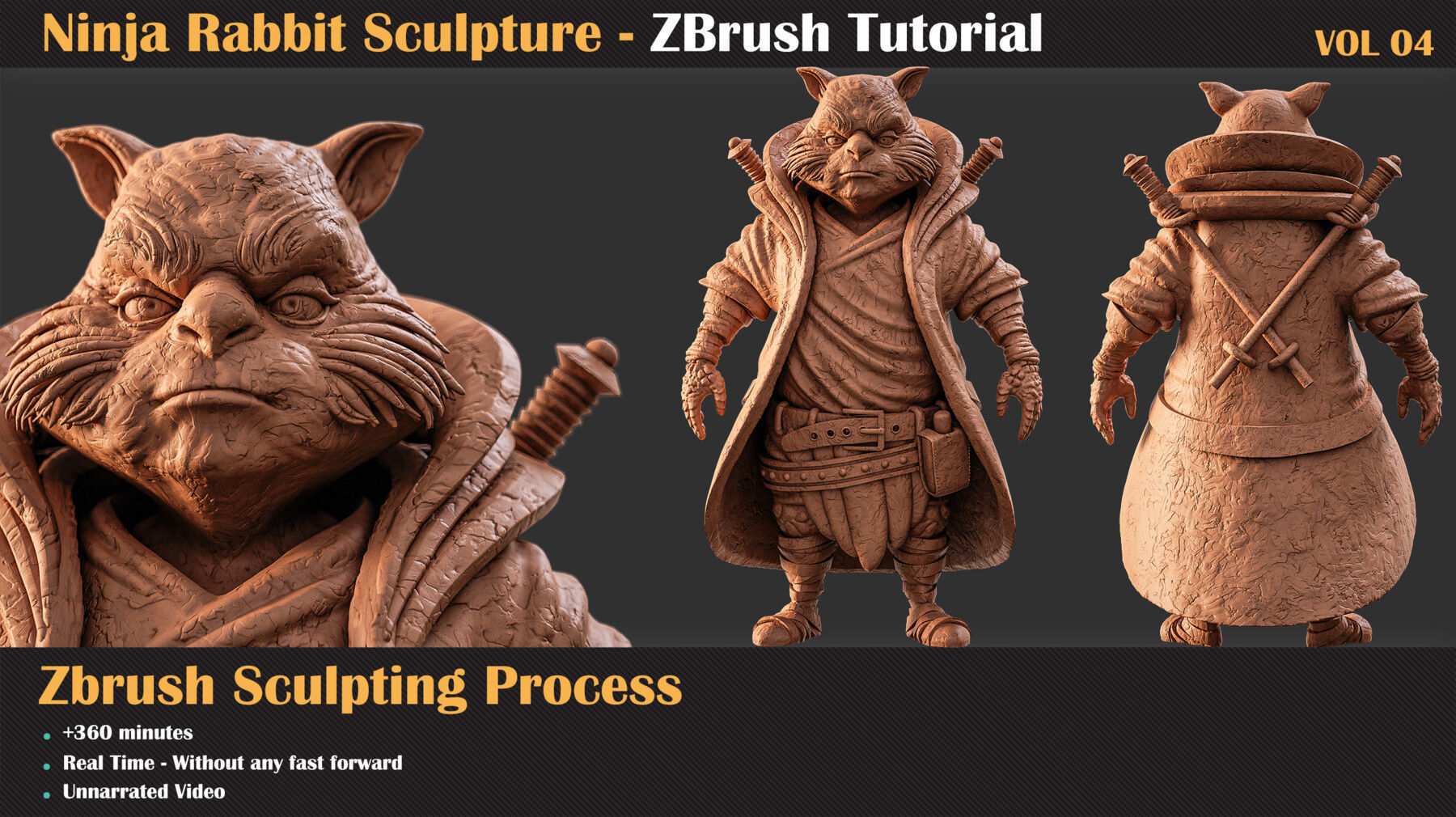 Ninja Rabbit - ZBrush Sculpture Series Vol5 3D model_2