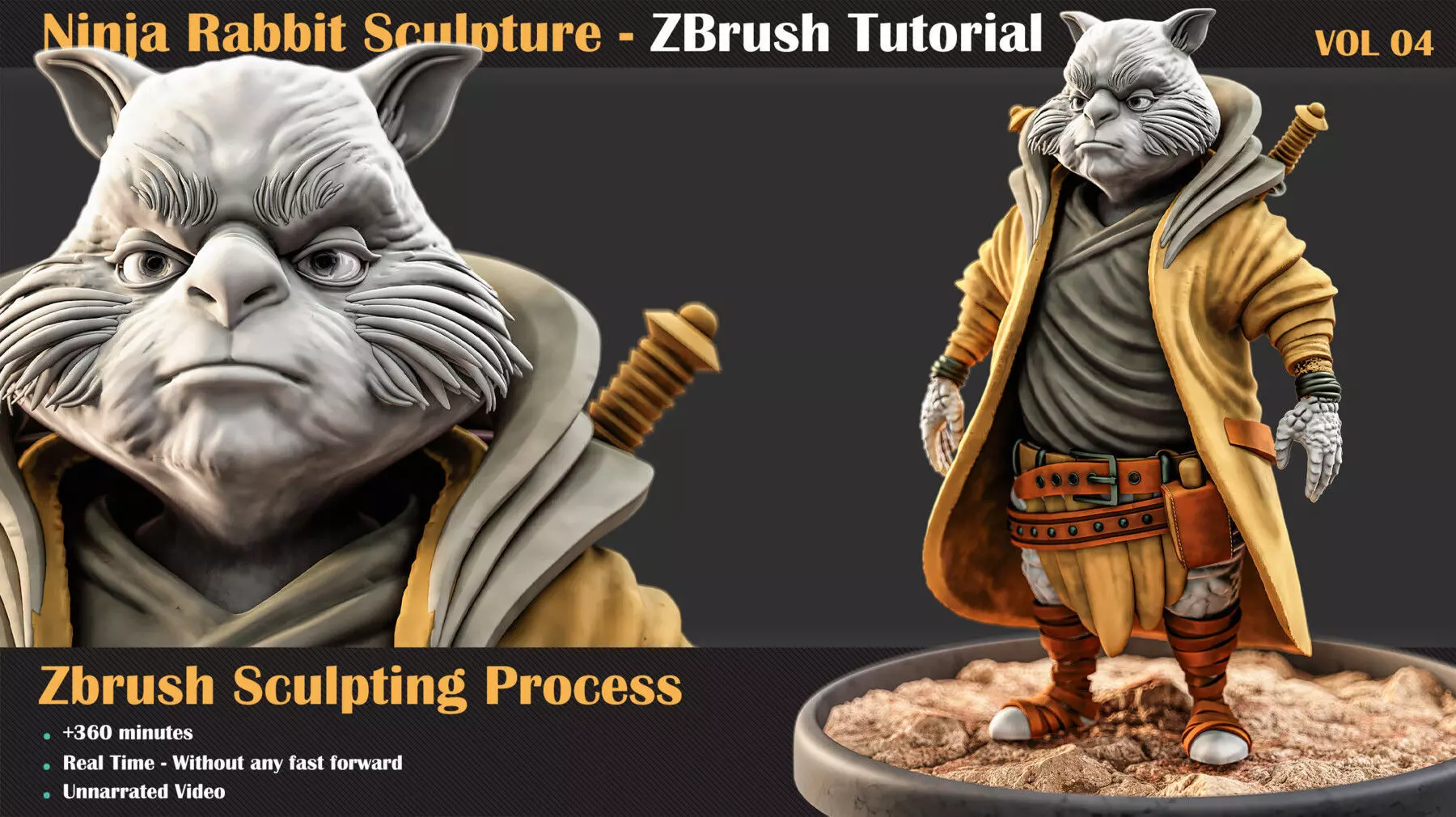 Ninja Rabbit - ZBrush Sculpture Series Vol5 3D model_0