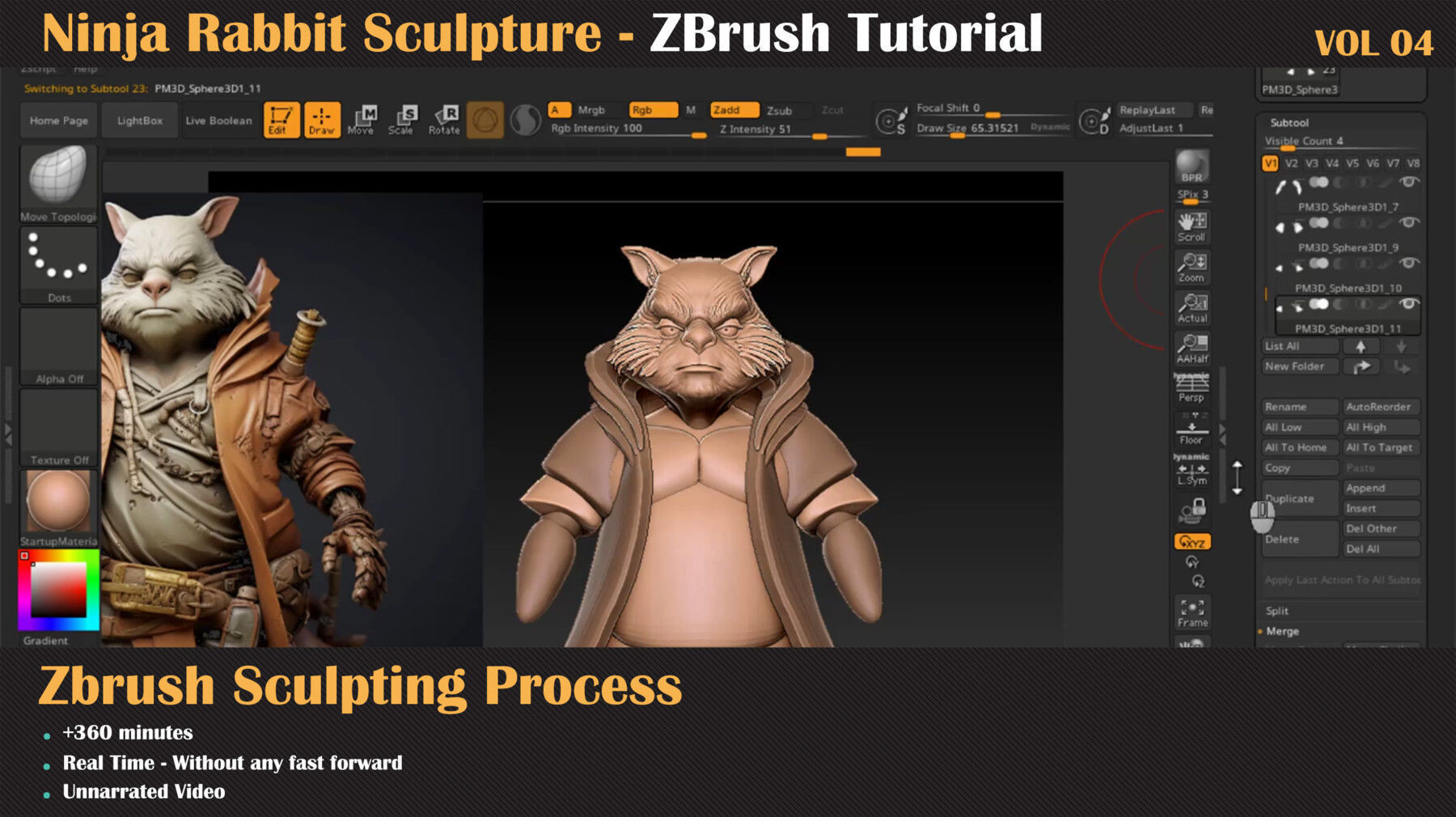 Ninja Rabbit - ZBrush Sculpture Series Vol5 3D model_3