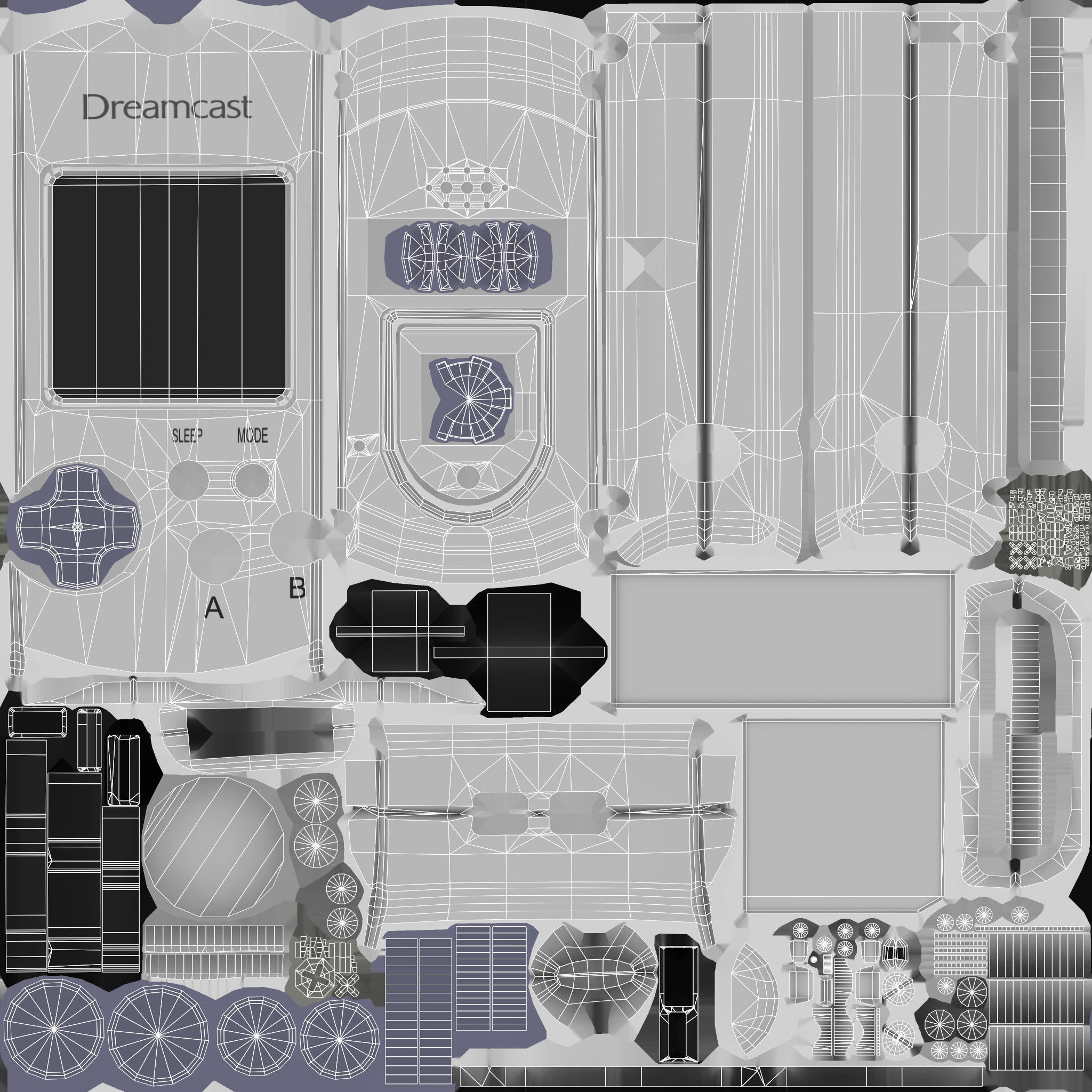 Sega Consoles Controllers Games and Accessories 3D Model Collection_136