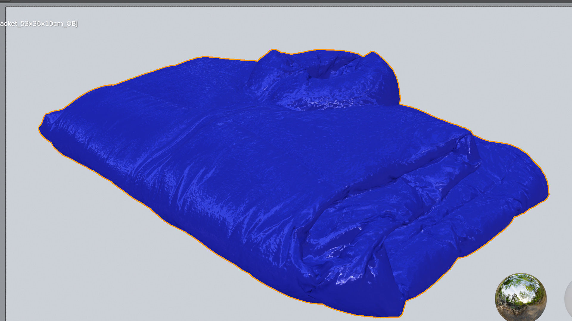 Brown down casual winter sleeveless jacket generic folded  3D model_6