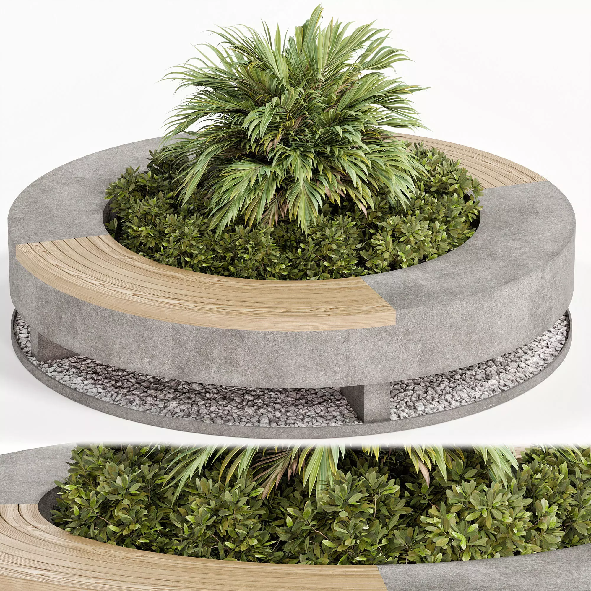 Bench set 04 3D model_0