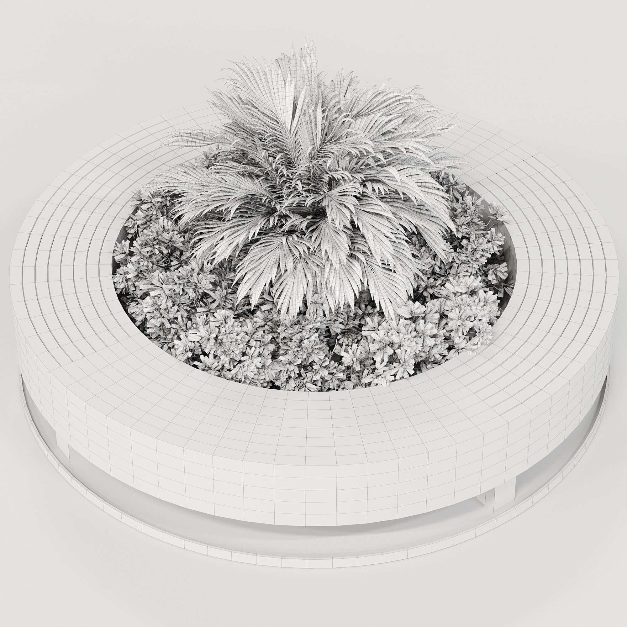 Bench set 04 3D model_3