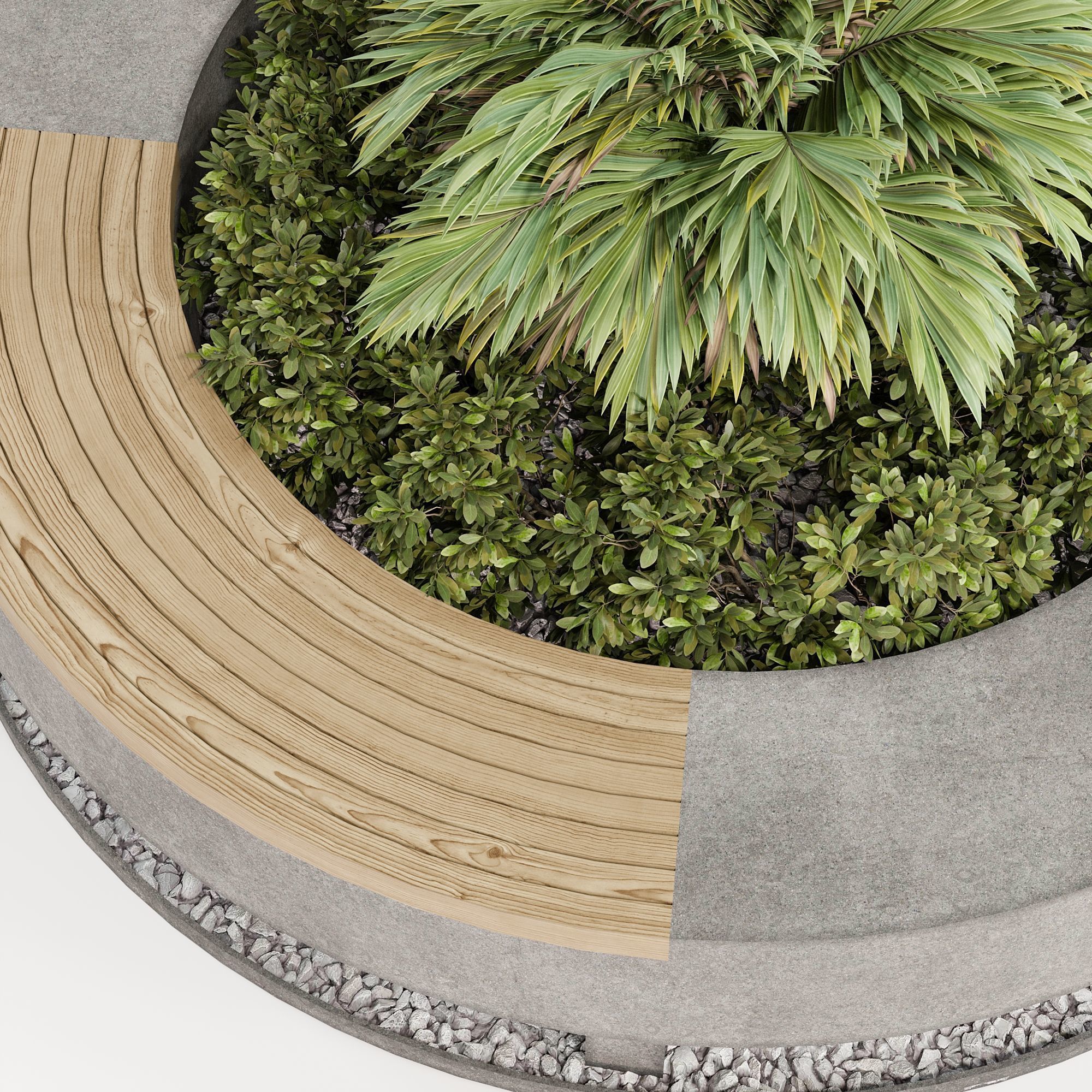 Bench set 04 3D model_1