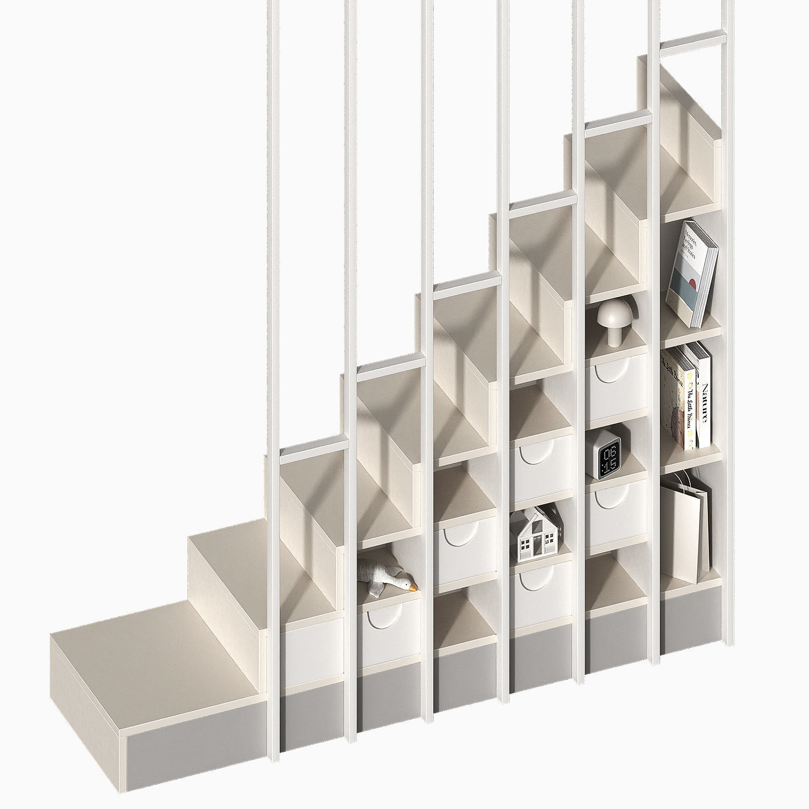 Shelf ladder for kids room 3D model_3