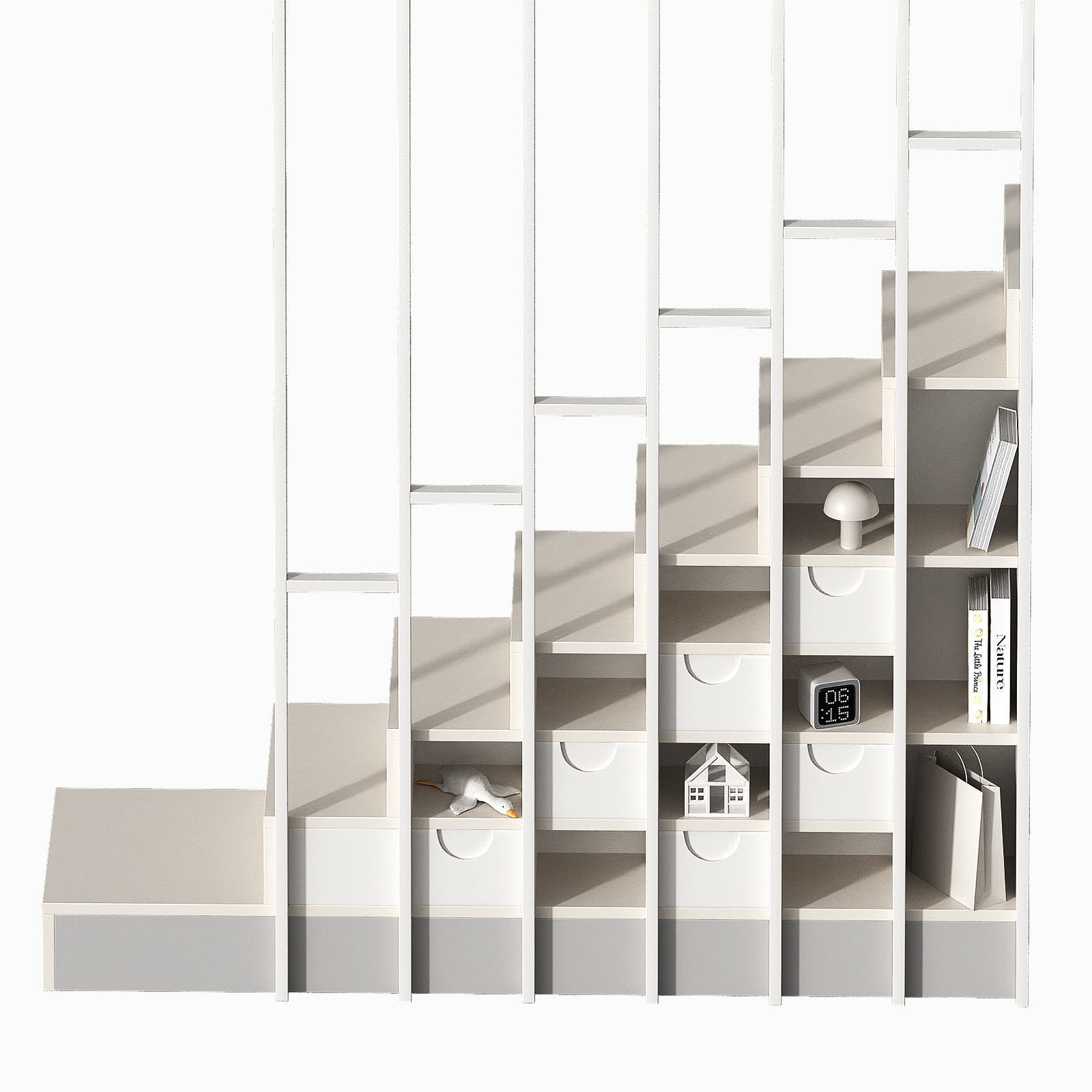 Shelf ladder for kids room 3D model_5
