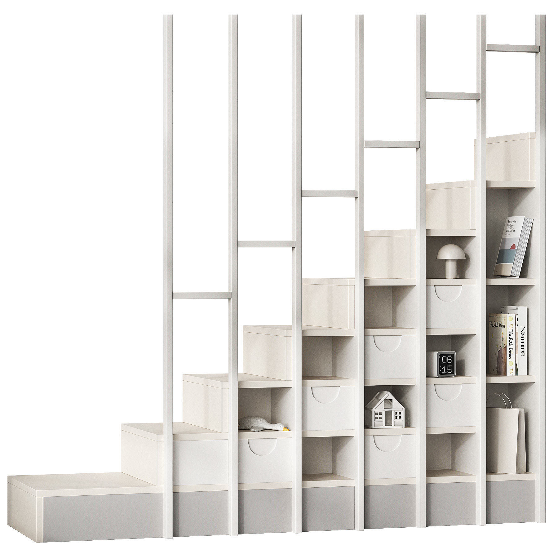 Shelf ladder for kids room 3D model_1