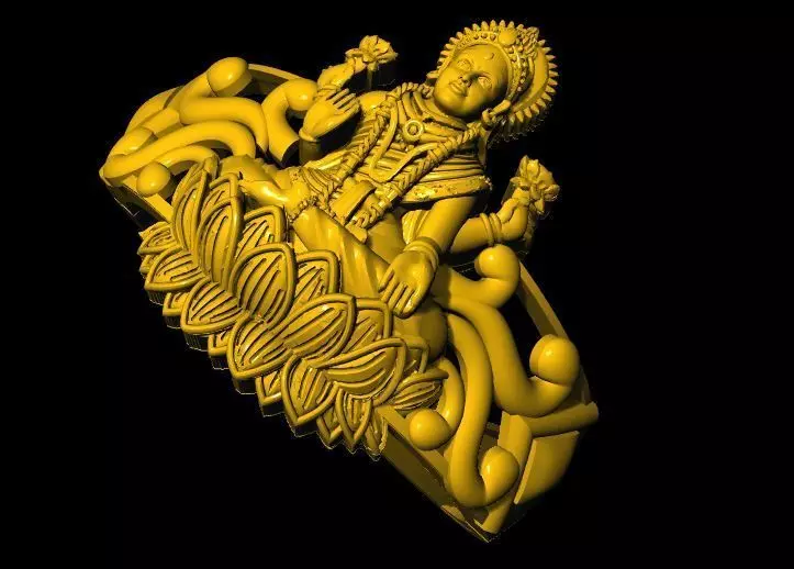 Laxmi Ring 3dm file 3D print model_0