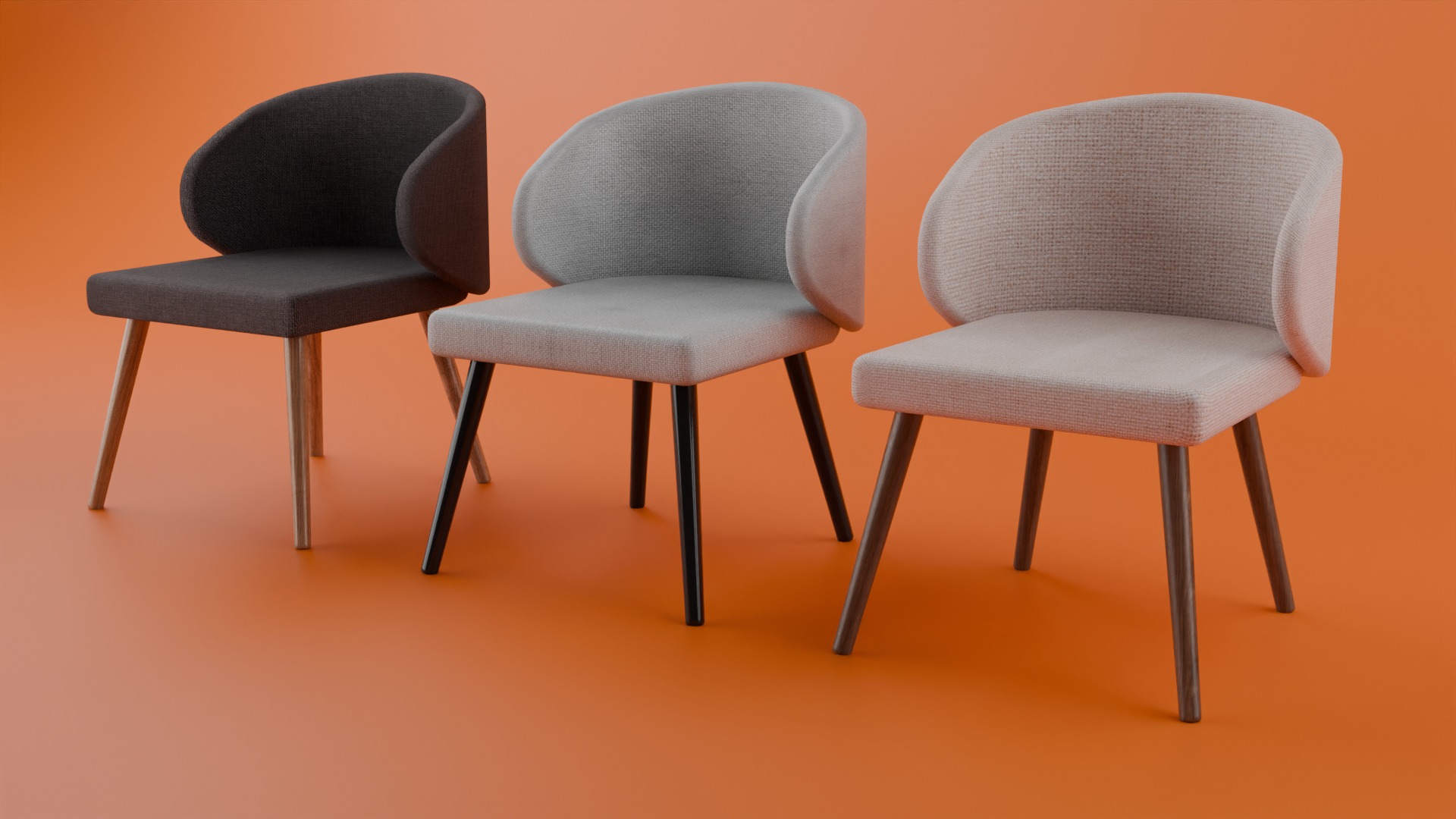 Aina  wooden Chair 3d model  Low-poly 3D model_3