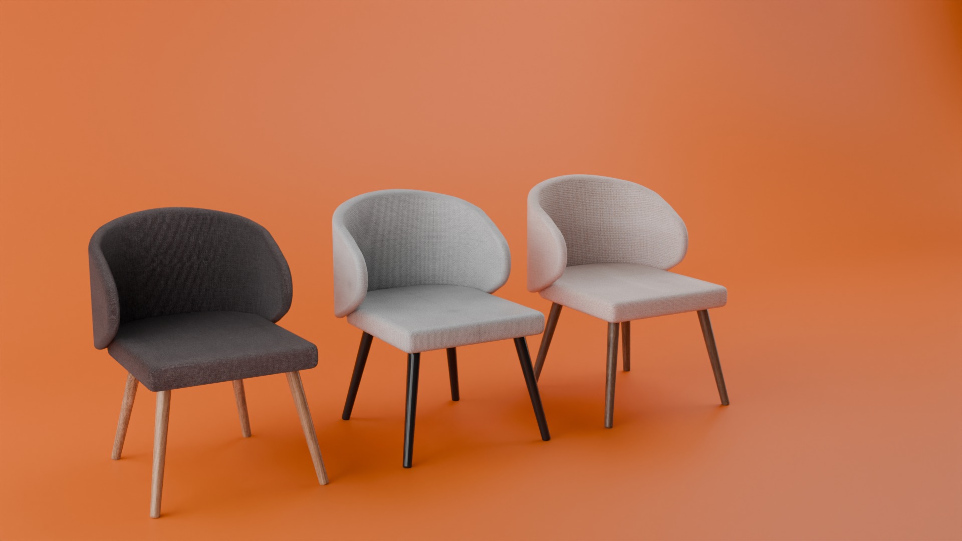 Aina  wooden Chair 3d model  Low-poly 3D model_2