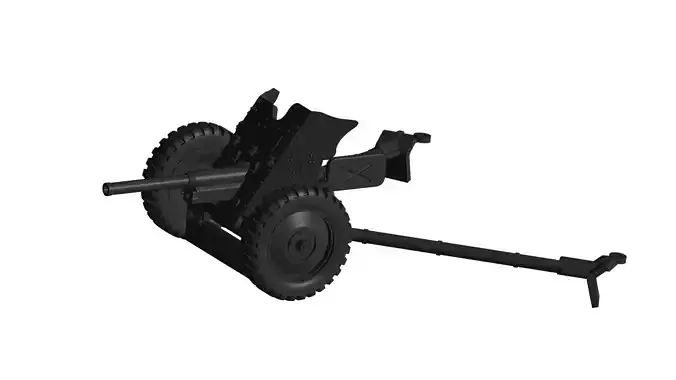 45 mm Divisional Gun 3D model
