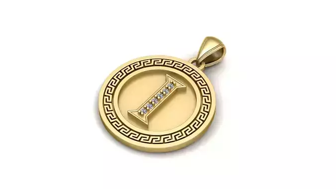 Alphbet I Pendant 3d printable Model