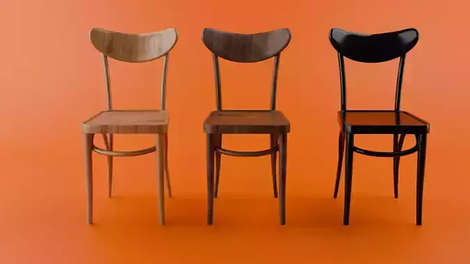 Aka Wooden Thonet Chair 3d Model 