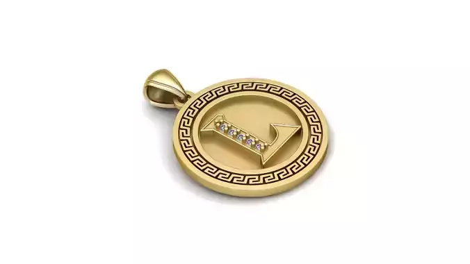 Alphabet L Pendant 3d Printable Model 3D print model