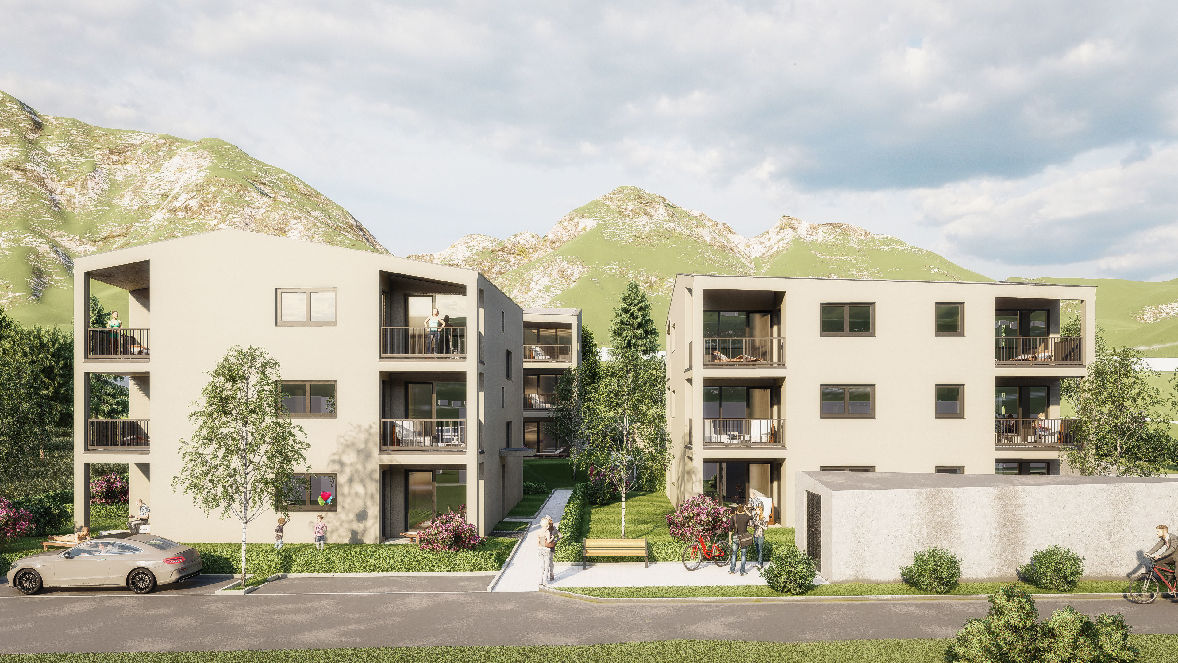 Several residential buildings in the Tyrolean Alps 3D model_2