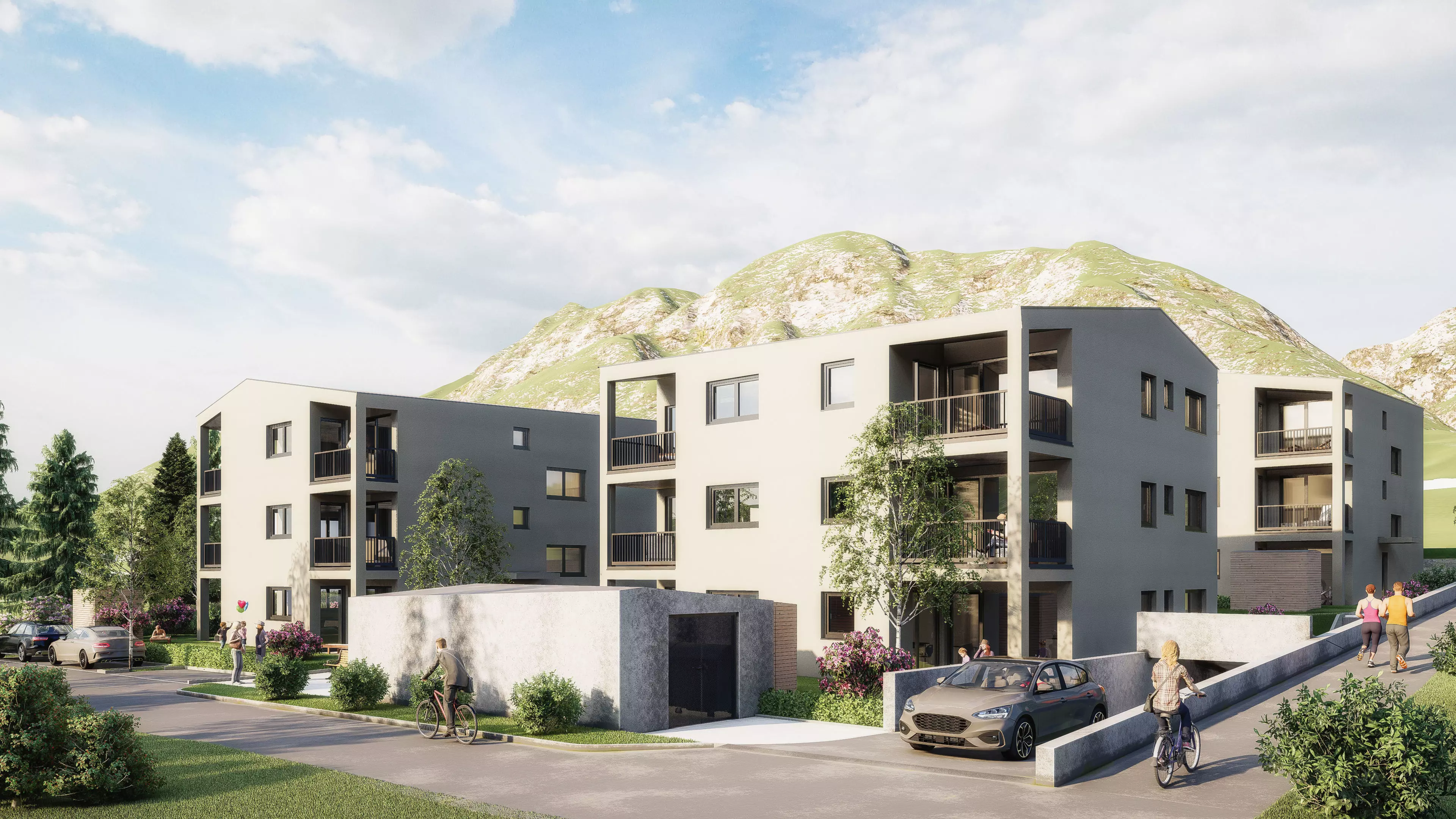 Several residential buildings in the Tyrolean Alps 3D model_0