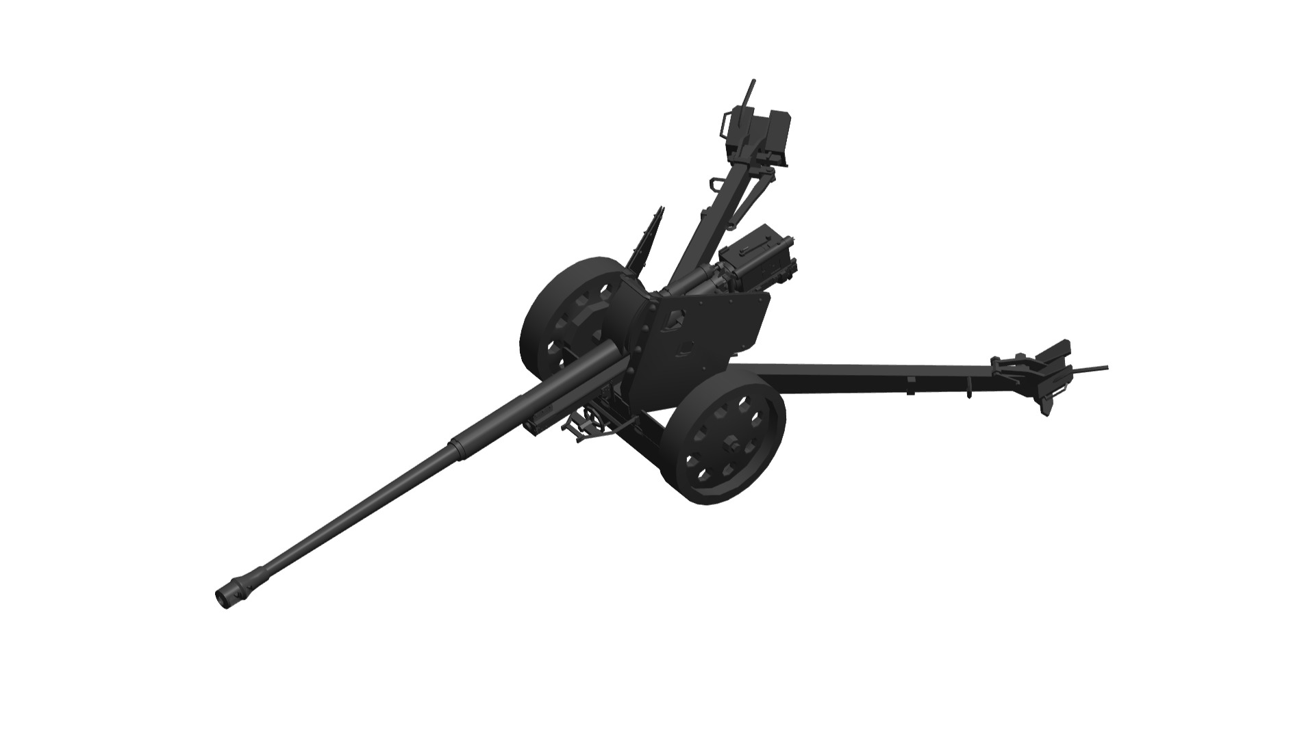 anti tank gun 3D model_1