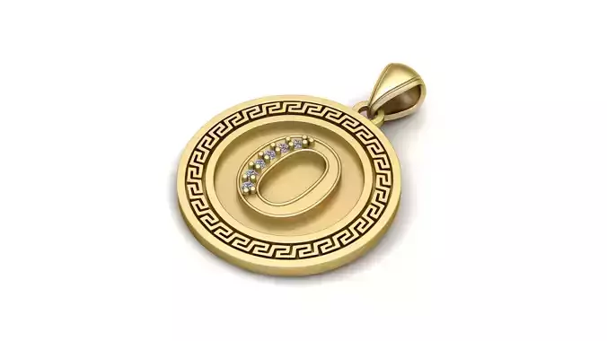 Alphabet O Pendant 3d printable Model